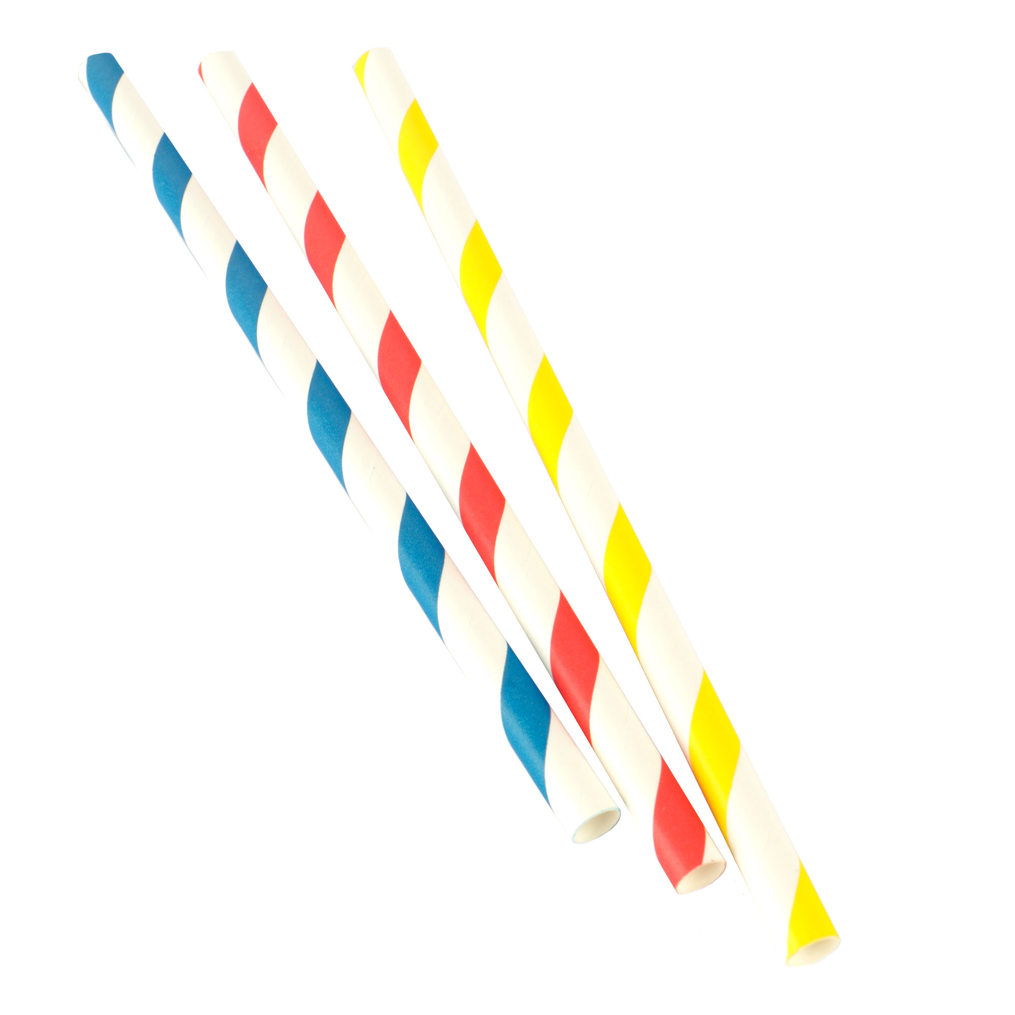 Afbeeldingen van Ds à 200 papieren rietje r0,8x23 cm gekleurd