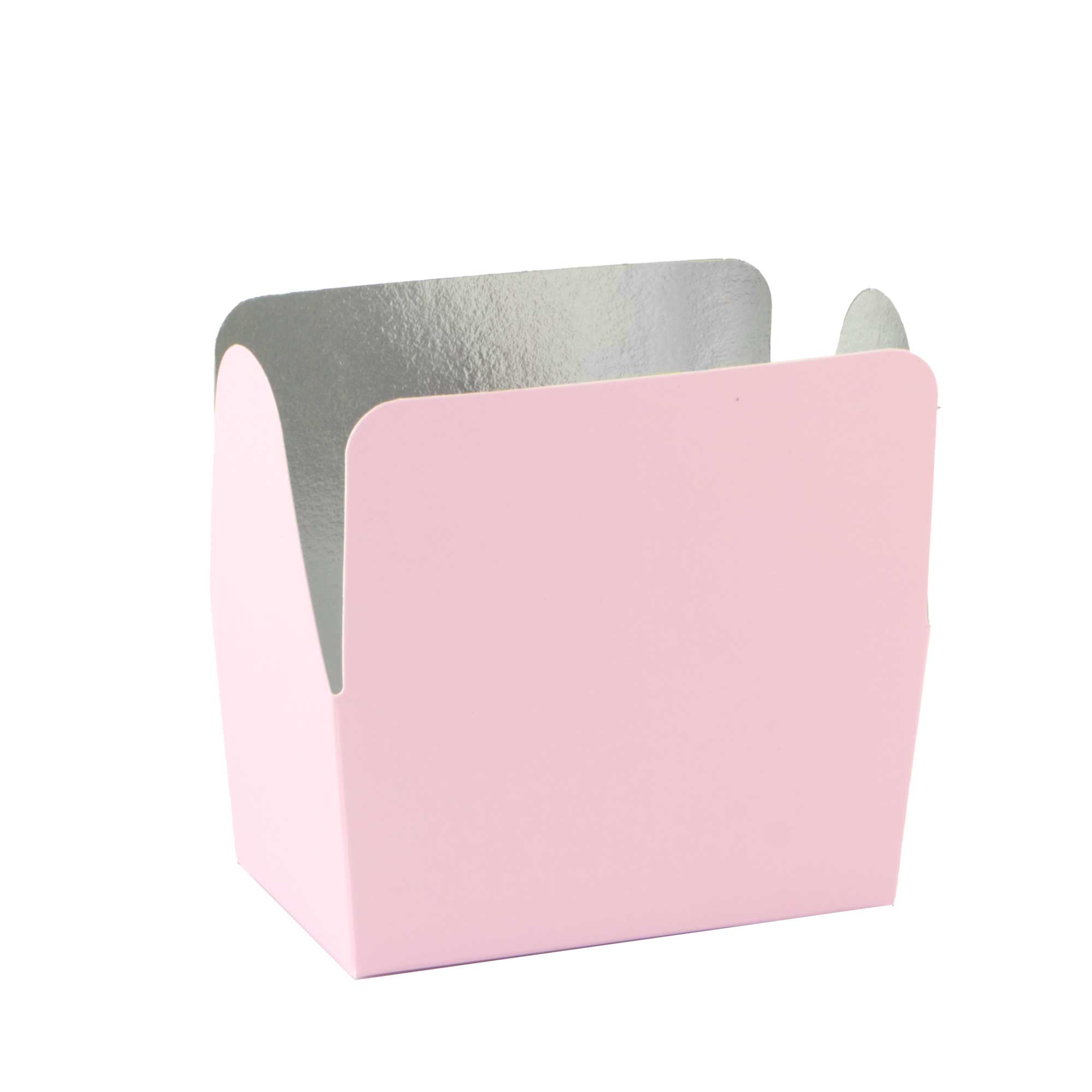 Afbeeldingen van Pak à 24 luxe bonbondoos 250 gram hoog pastel rose