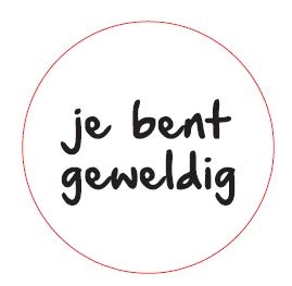 Afbeeldingen van Ds à 500 kado etiket 3,9 cm Je bent geweldig