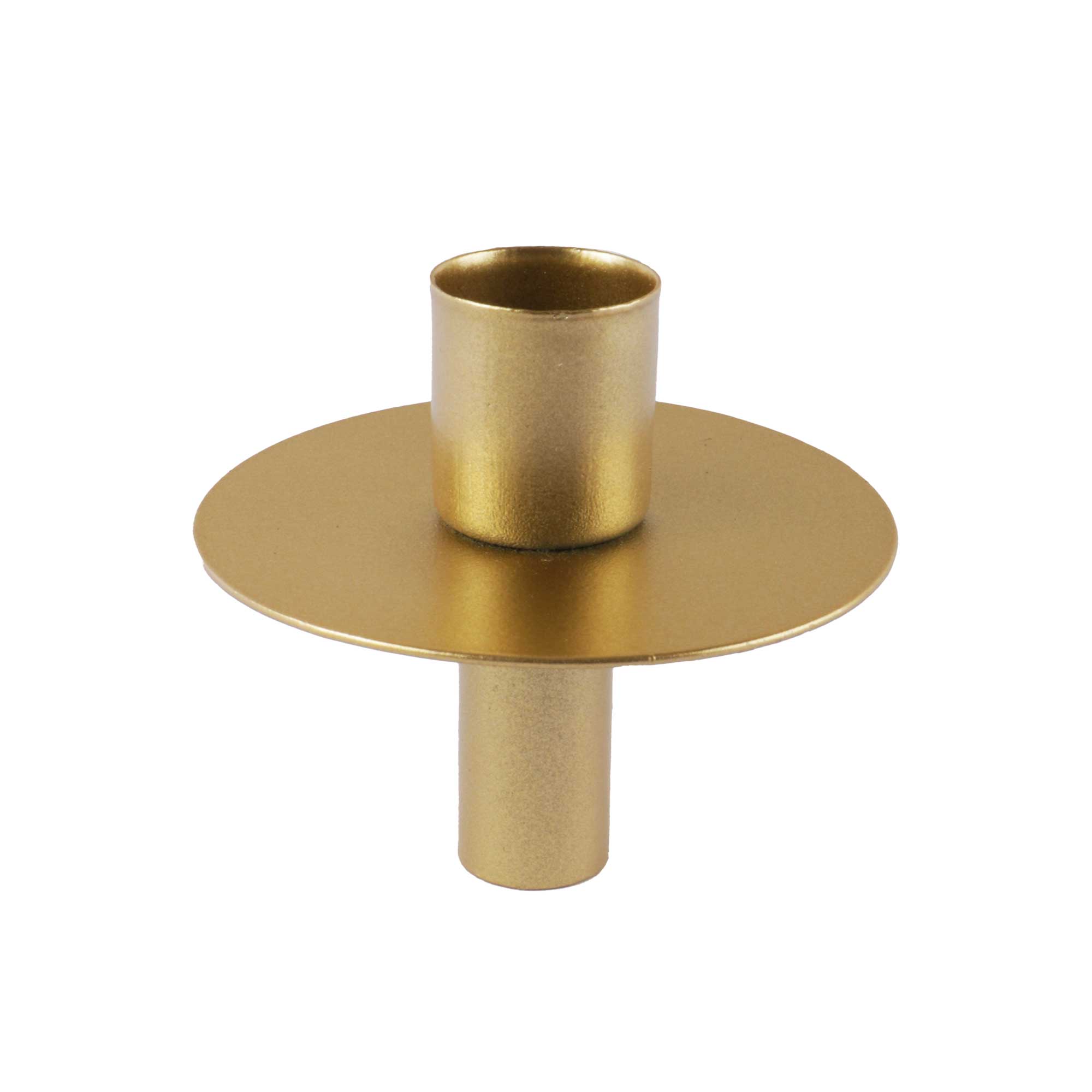 Afbeeldingen van Metalen kaarshouder voor fles 8x7 cm goud (ucl)