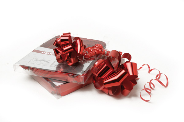 Afbeeldingen van Pak à 30 trekstrik r95 mm 19 mm metallic rood