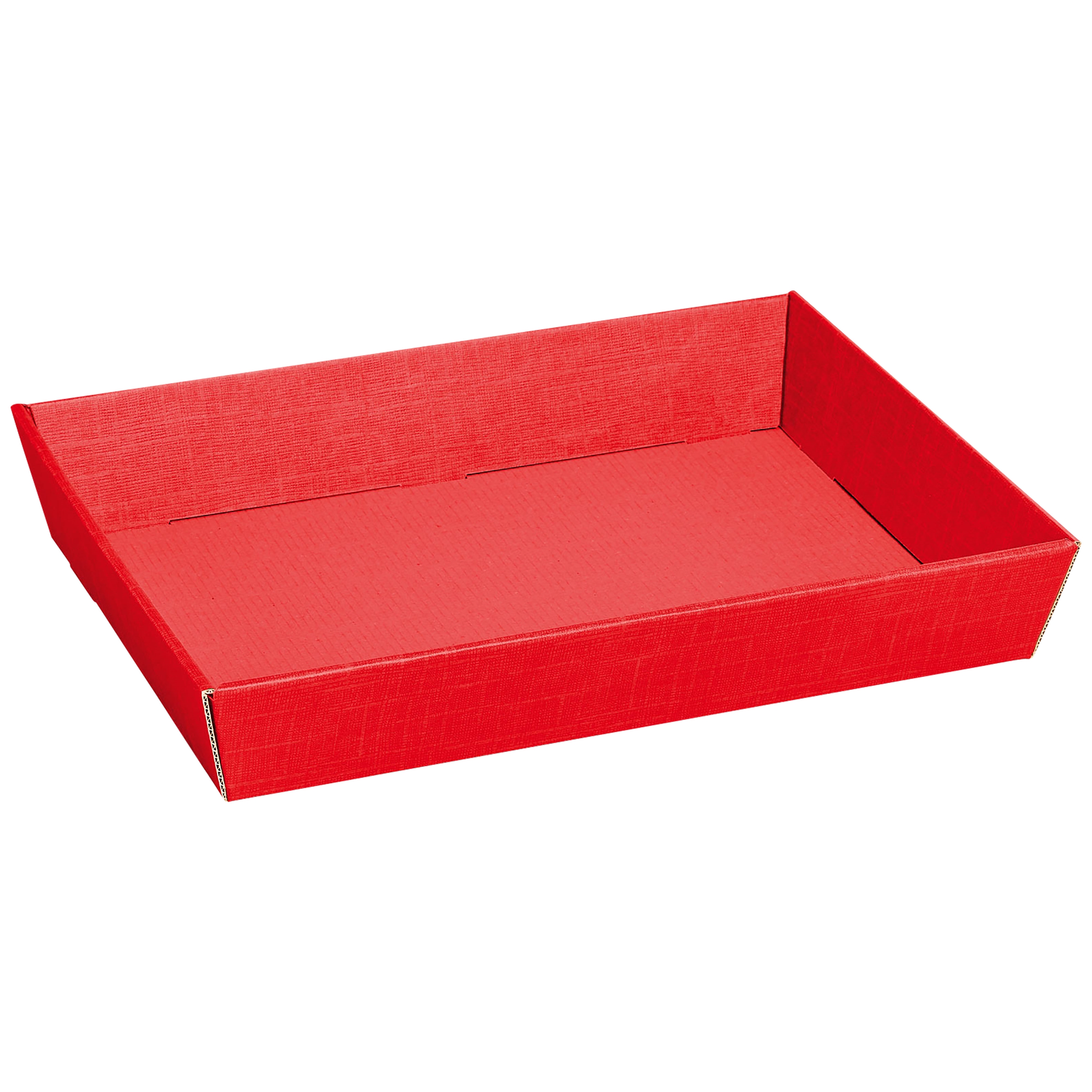 Afbeeldingen van Ds à 25 kartonnen bak 31,5x22x5,5 cm rood