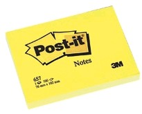 Afbeeldingen van Post It 7,6x12,7 cm geel