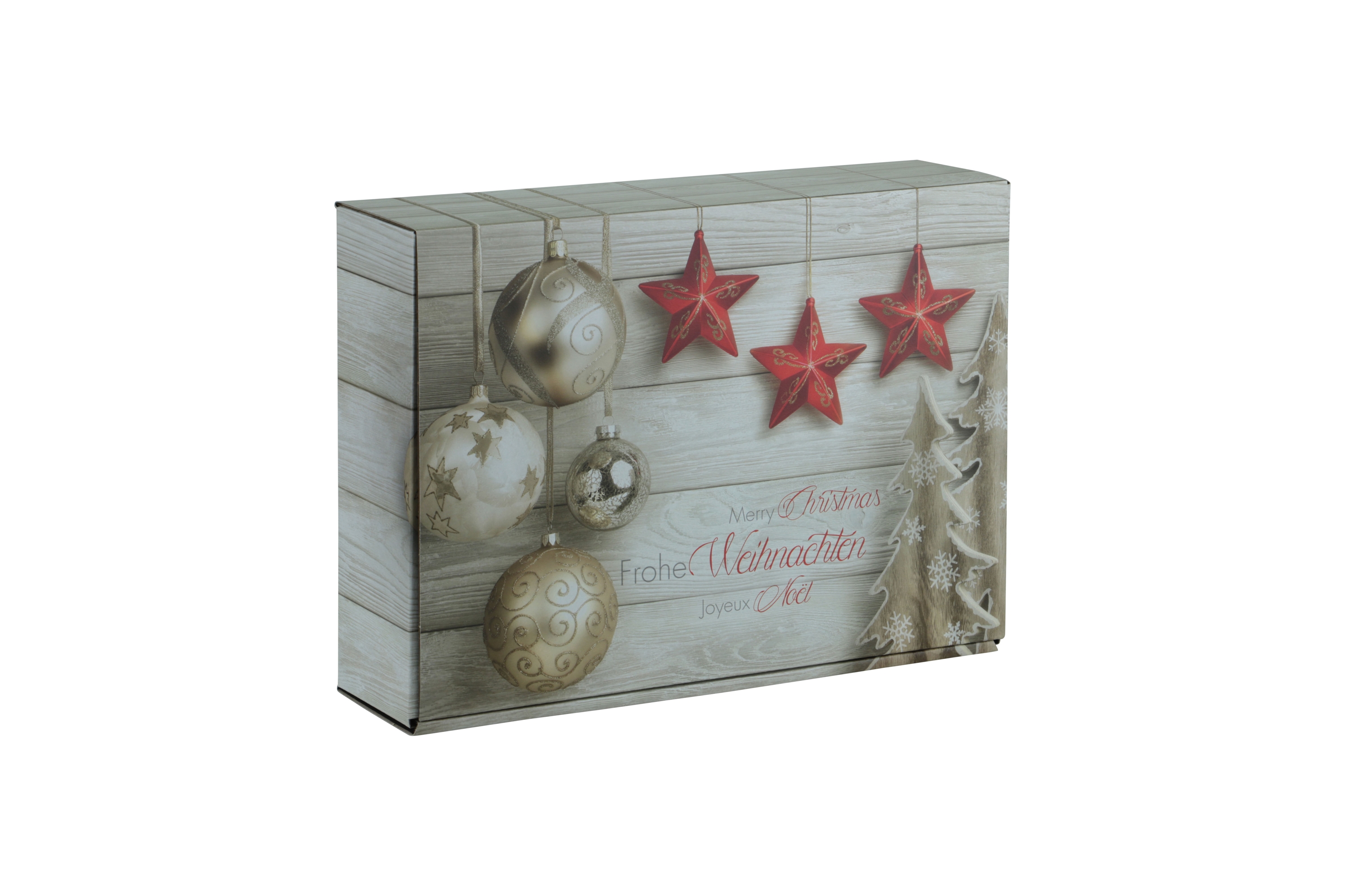 Afbeeldingen van Geschenkdoos 3 fles Merry Christmas 36x26x9,3 cm (ucl)