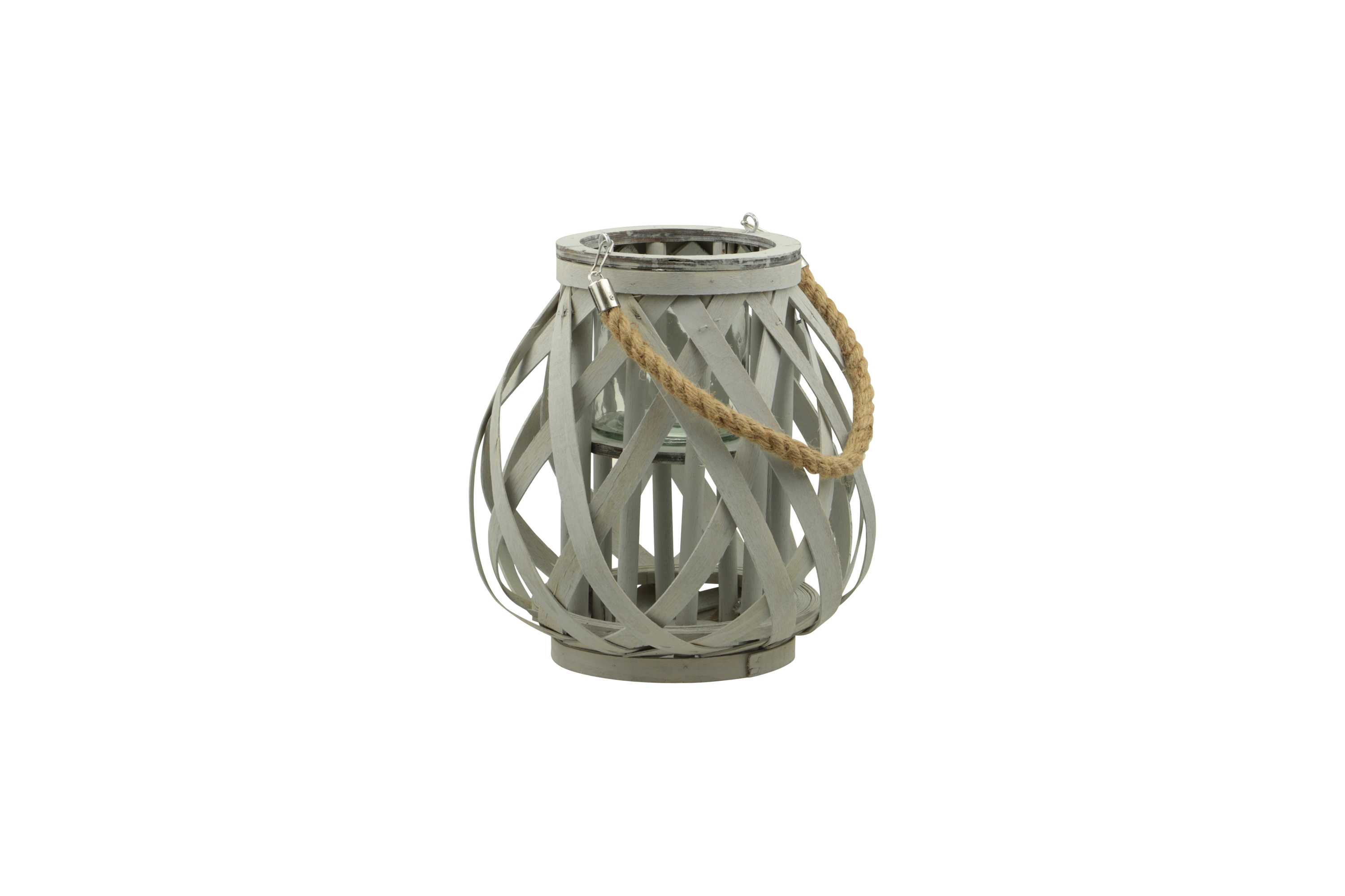 Afbeeldingen van Windlicht Burton hurricane licht grijs 27x28 cm