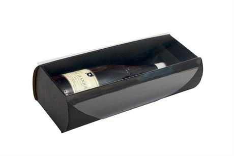 Afbeeldingen van Geschenkdoos 1 fles zwart 34x9x9 cm (uc)