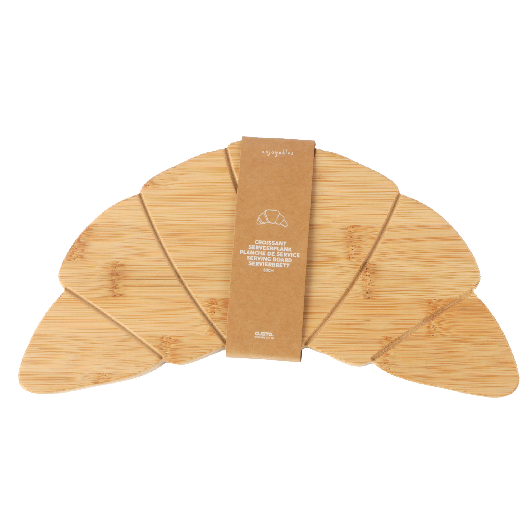 Afbeeldingen van Bamboe serveerplank  30x13x1,5 cm croissant (ucl)
