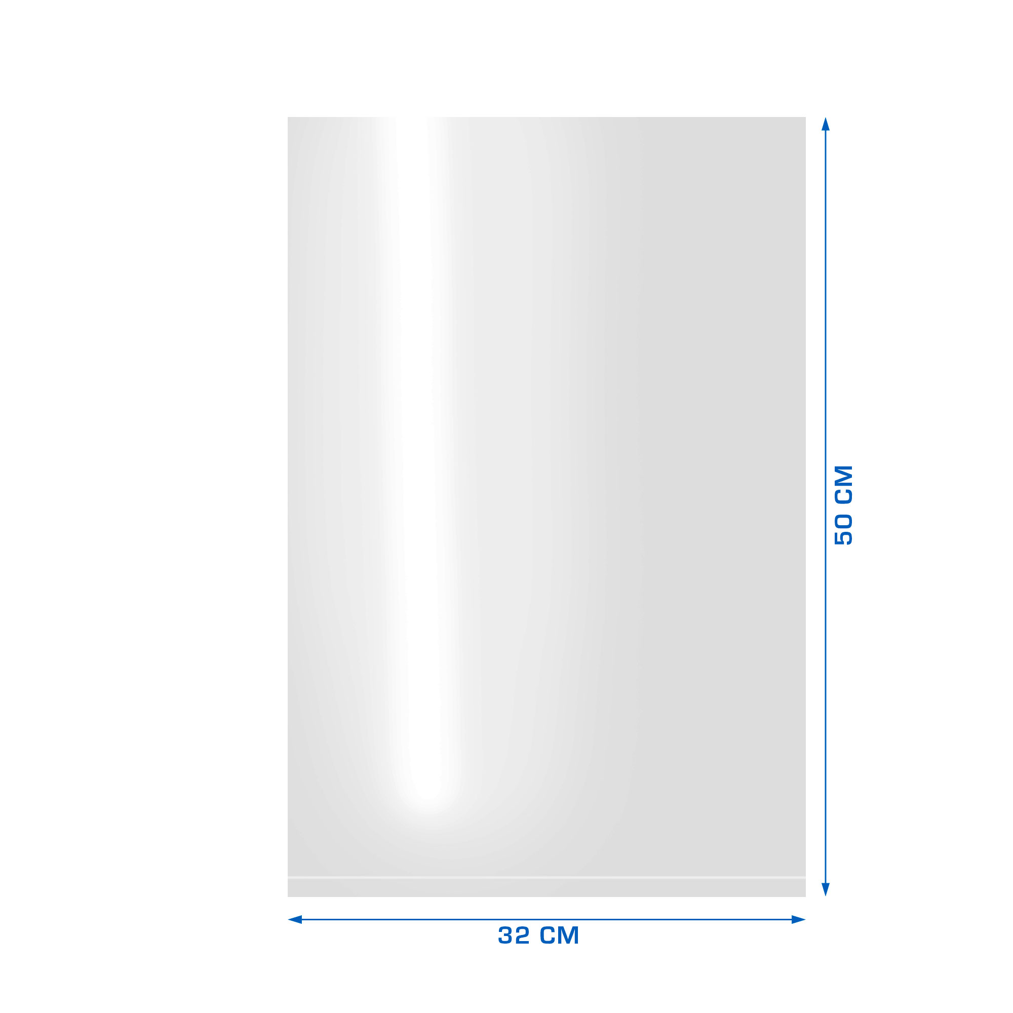 Afbeeldingen van Ds à 500 polyzak 32x50 cm vlak 50 my