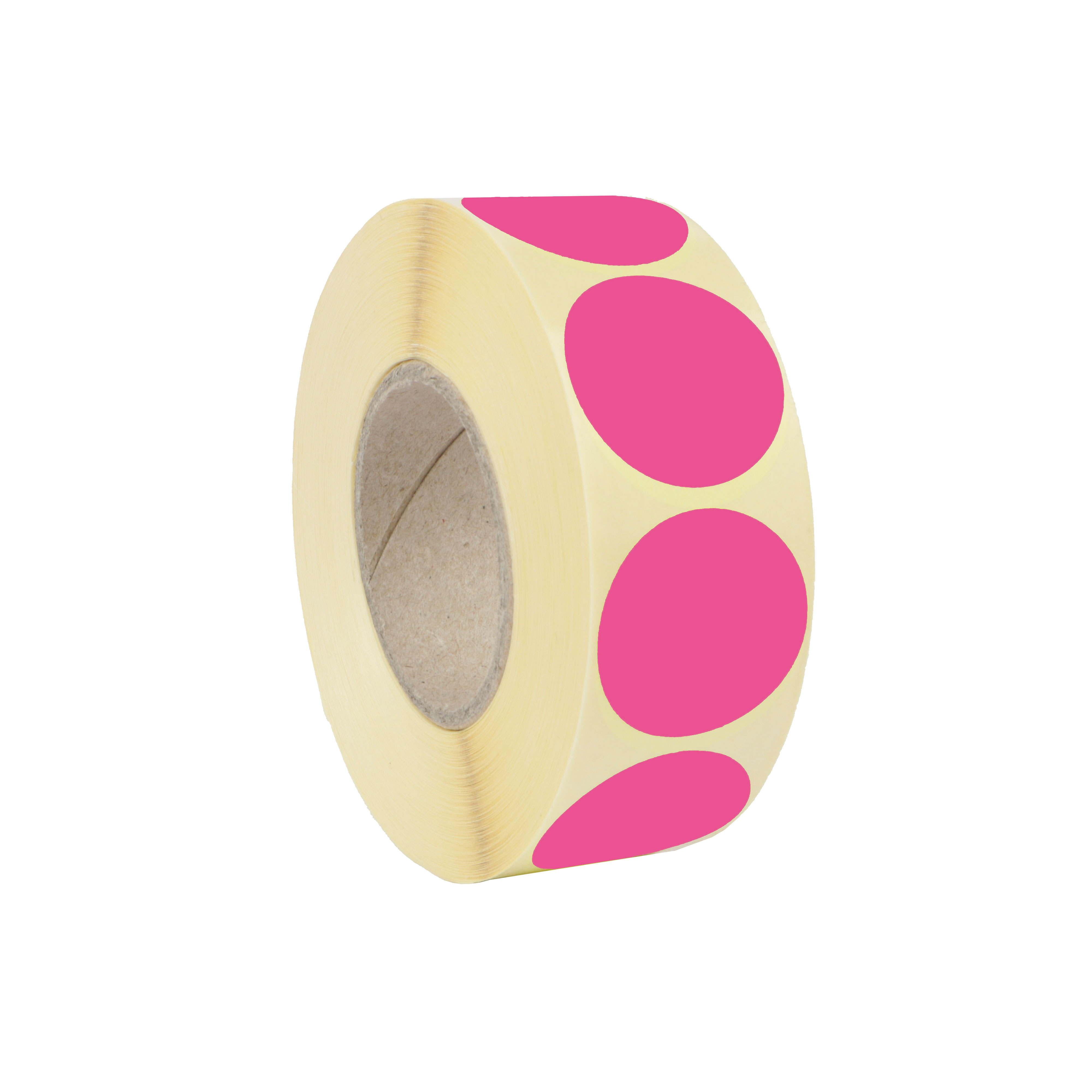 Afbeeldingen van Rol à 1000 etiket  2,5 cm  fluor magenta