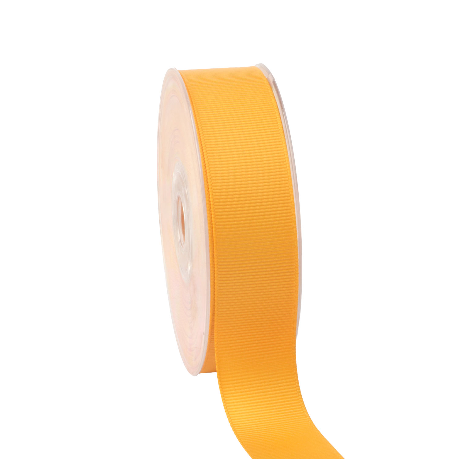 Afbeeldingen van Rol dubbel gros grain riblint 25 mm 20 mtr goudgeel