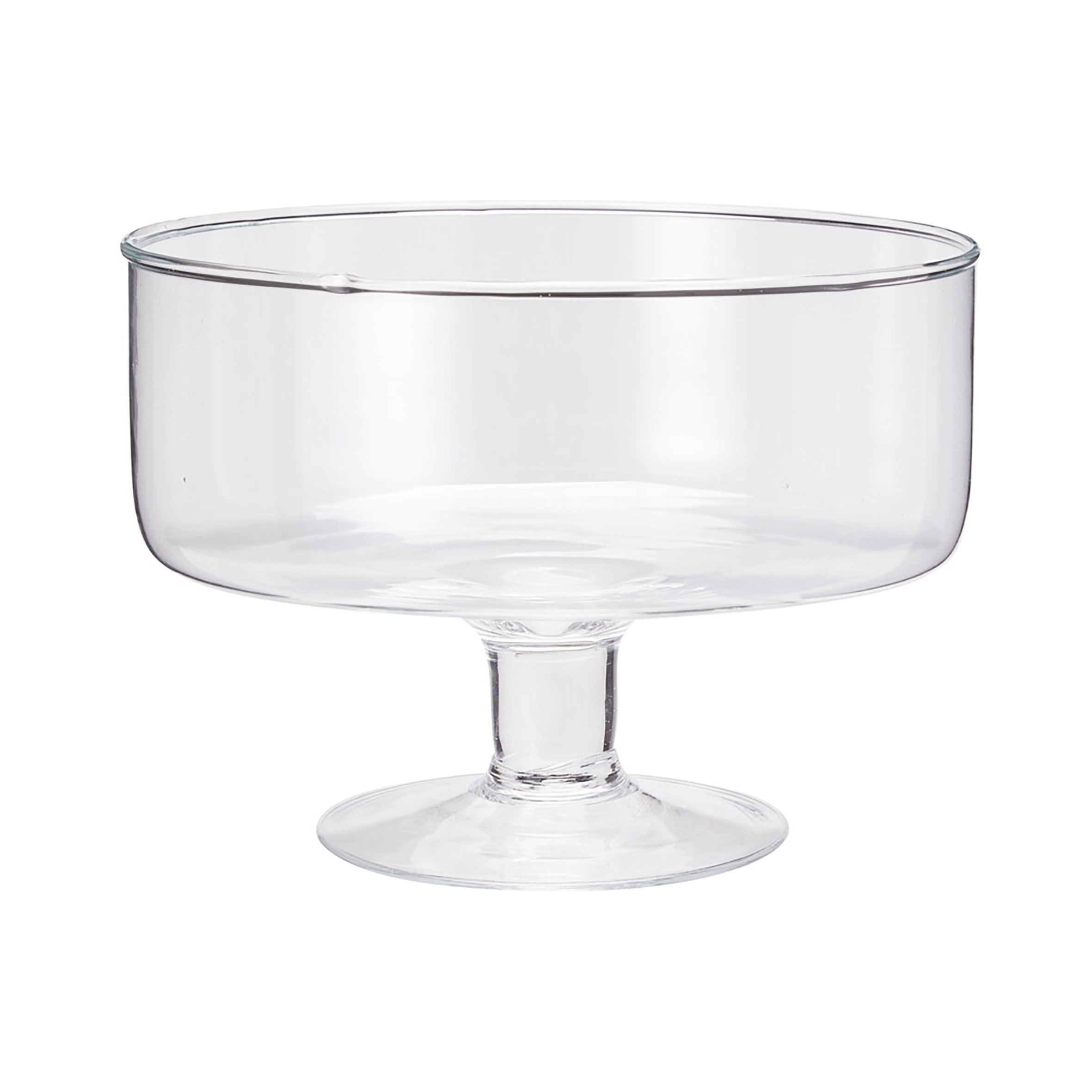 Afbeeldingen van Schaal glas op voet rond 19x14 cm