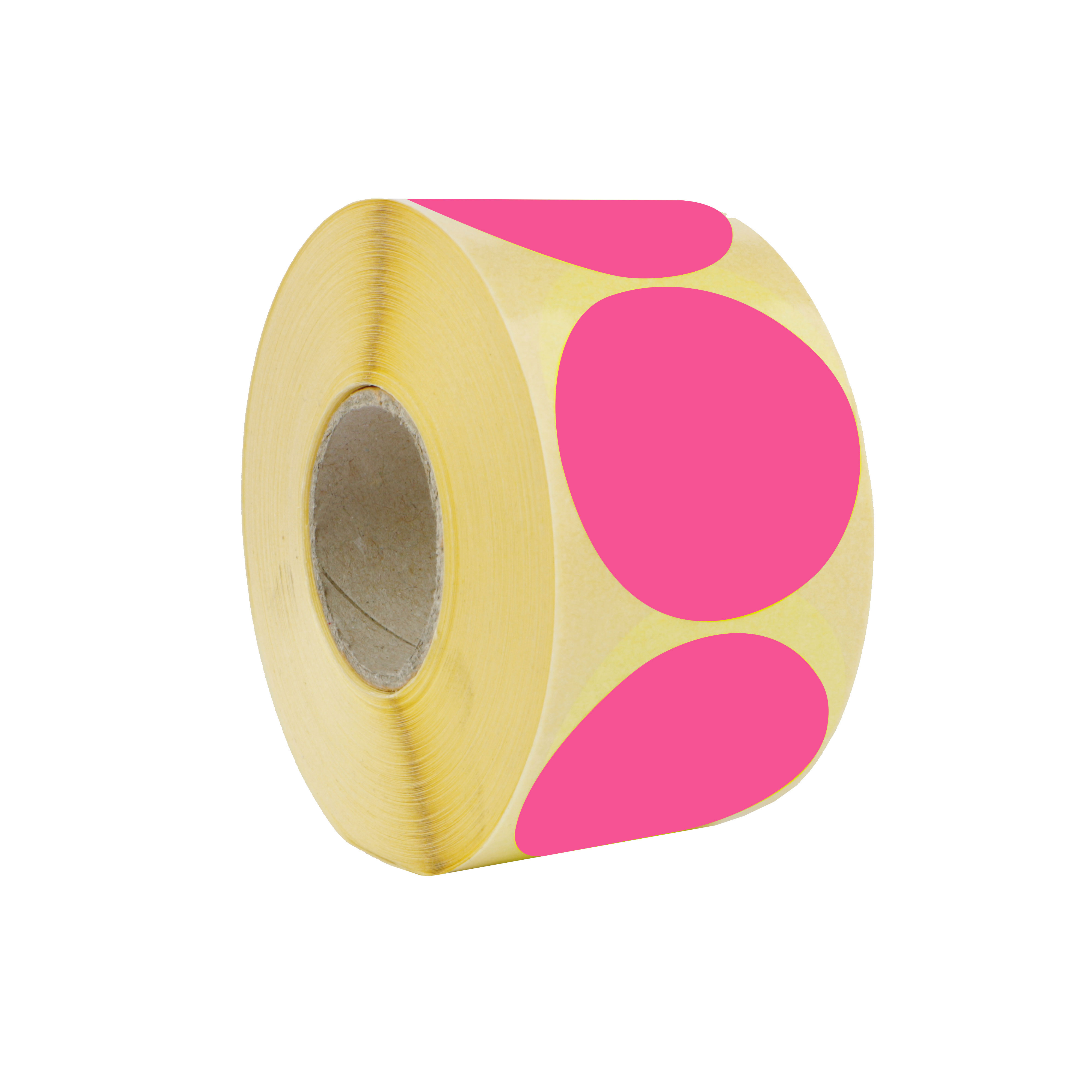 Afbeeldingen van Rol à 1000 etiket  3,5 cm fluor magenta 