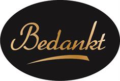 Afbeeldingen van Ds à 500 kado etiket 3,7x2,5 cm Bedankt