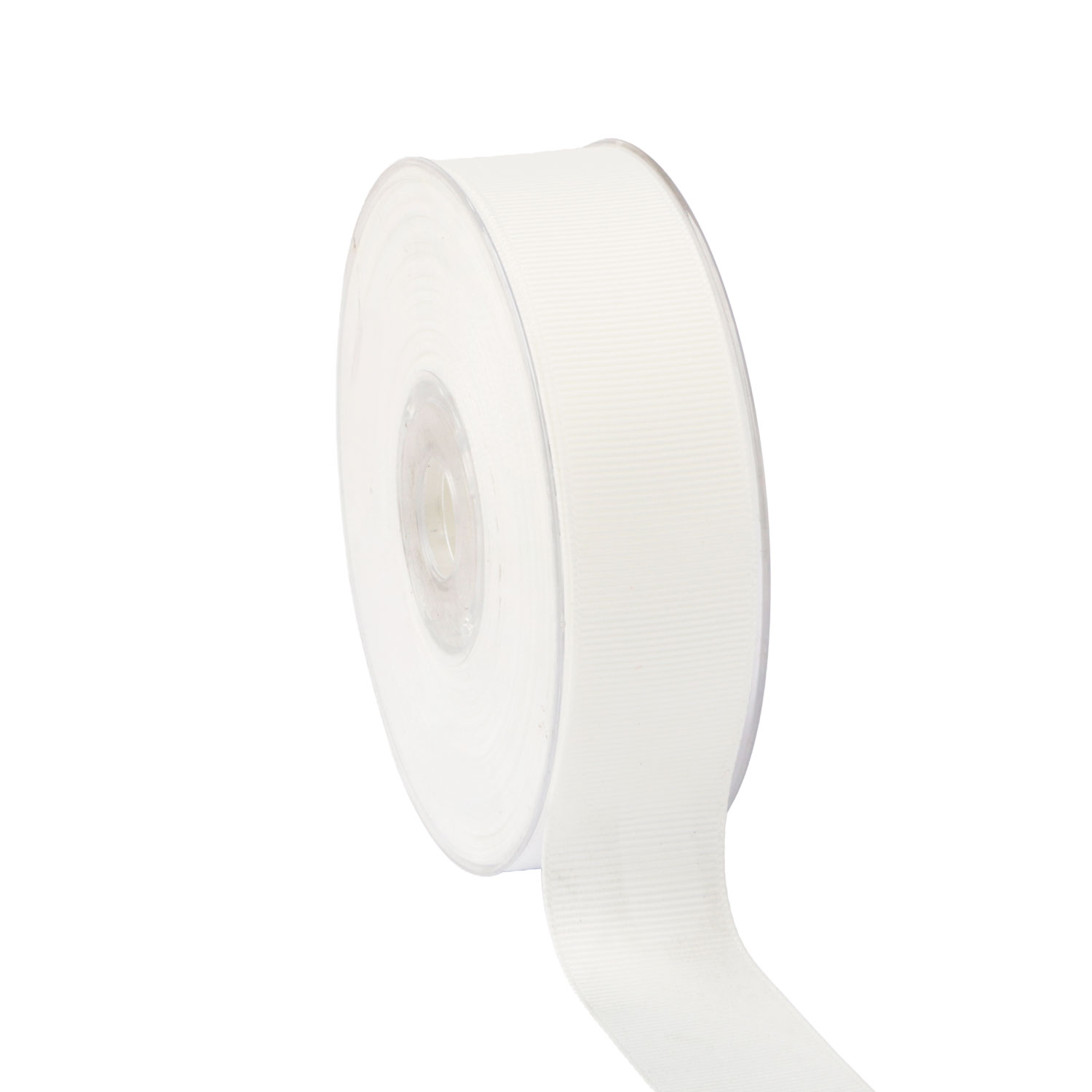 Afbeeldingen van Rol dubbel gros grain riblint 25 mm 20 mtr wit