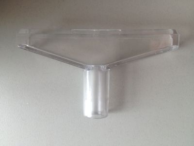 Afbeeldingen van Raamhouder T stuk 9 cm kunststof transparant 