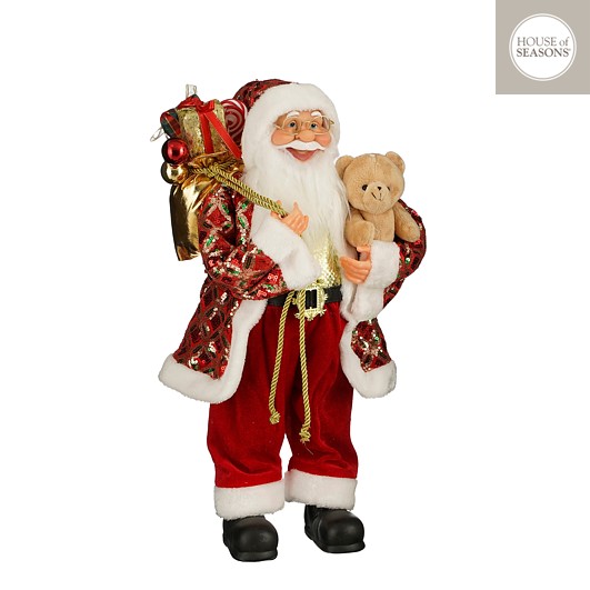 Afbeeldingen van Decoratie kerstman 30x20x60 cm