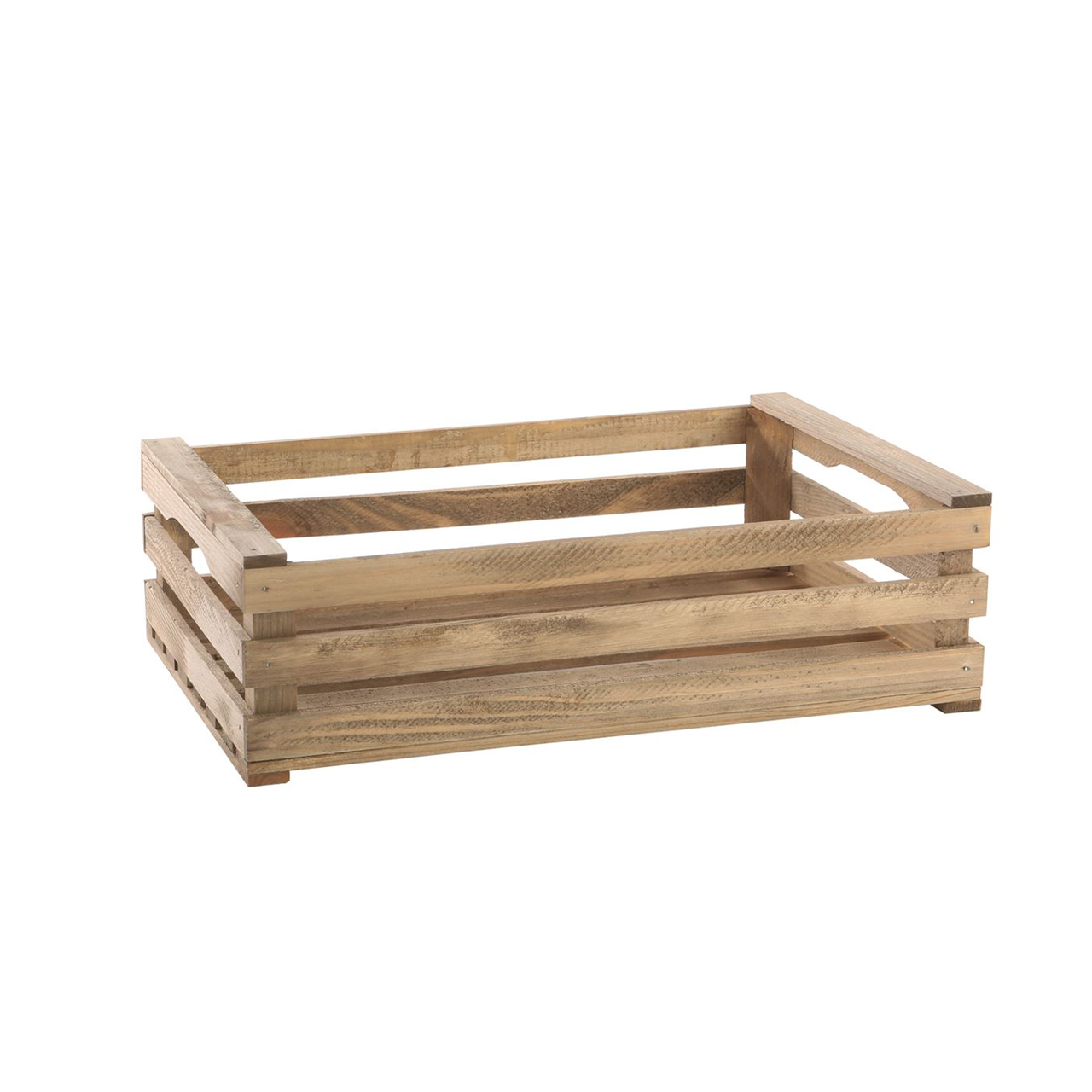 Afbeeldingen van Ds à 12 houten krat 30x20x9,4 cm antiek beits