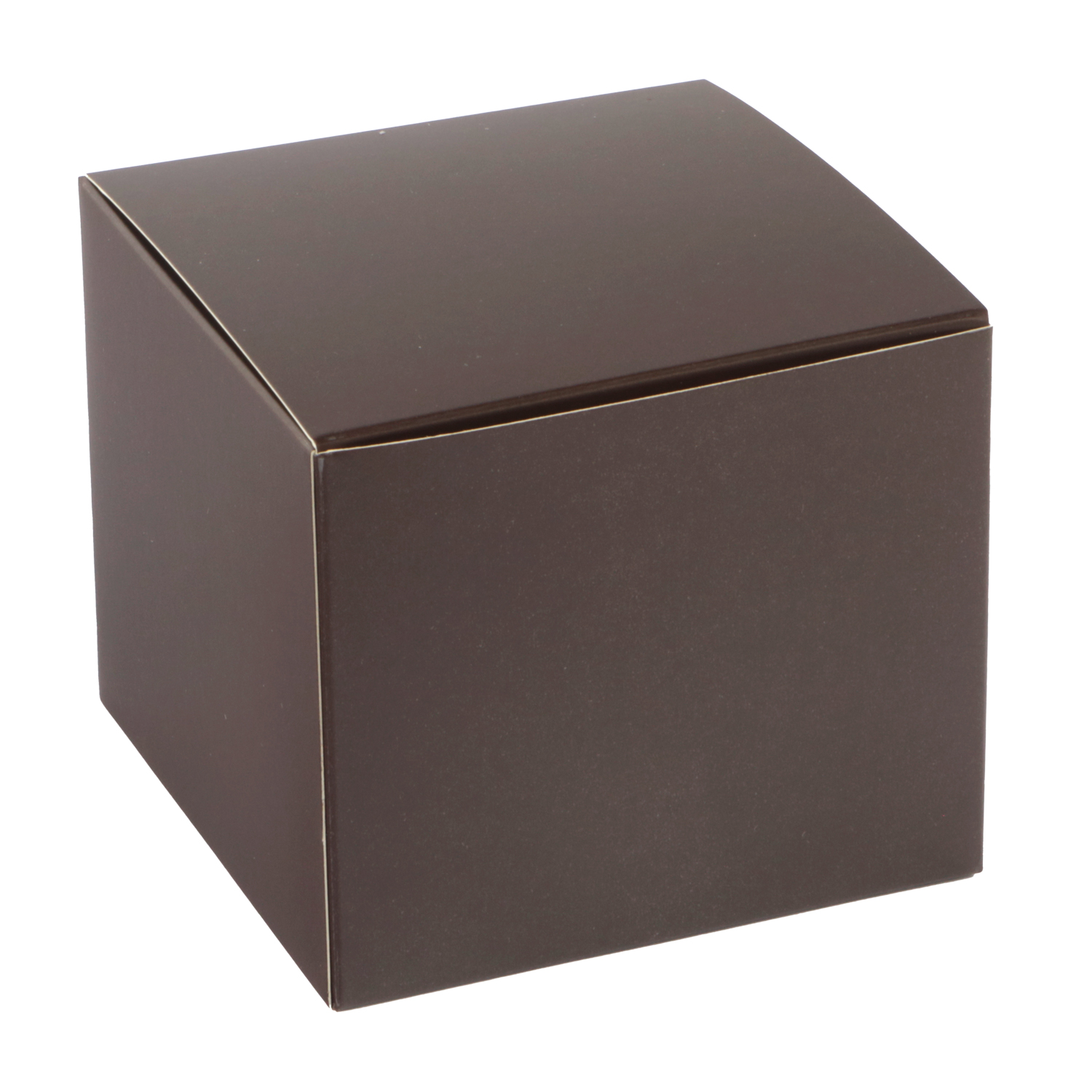 Afbeeldingen van Ds à 50 kubus klepdoosje 500 gram mat bruin