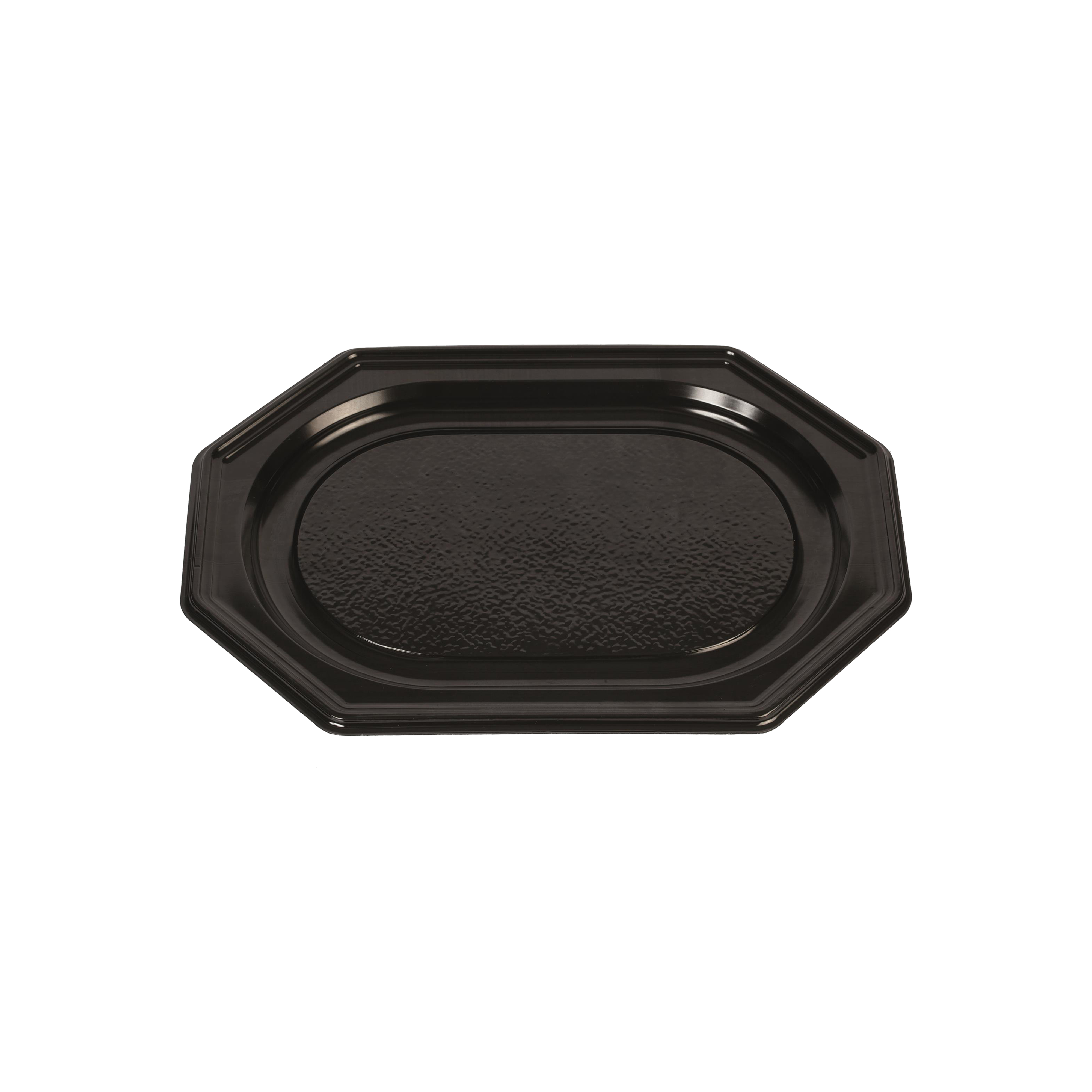 Afbeeldingen van Pak à 10 caterwareschaal 8-hoekig zwart 45 cm 