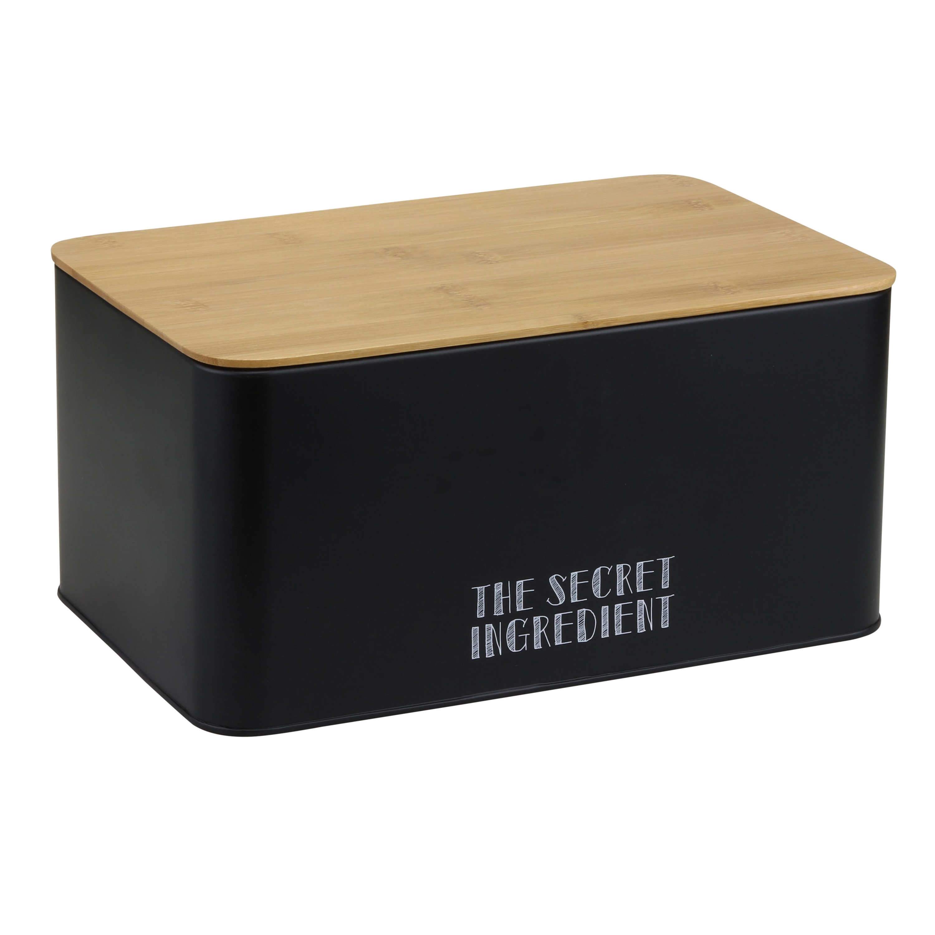 Afbeeldingen van Broodtrommel 32x21x16 cm zwart Secret Ingredient 