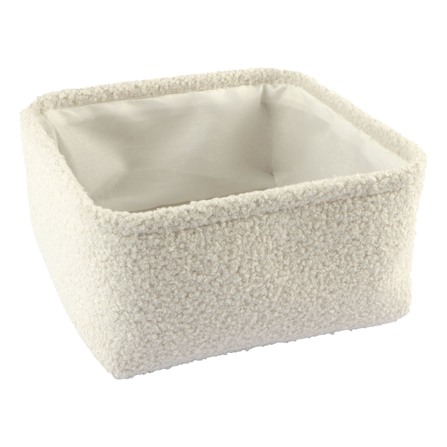 Afbeeldingen van Stoffen mand 25x25x12 cm  ecru