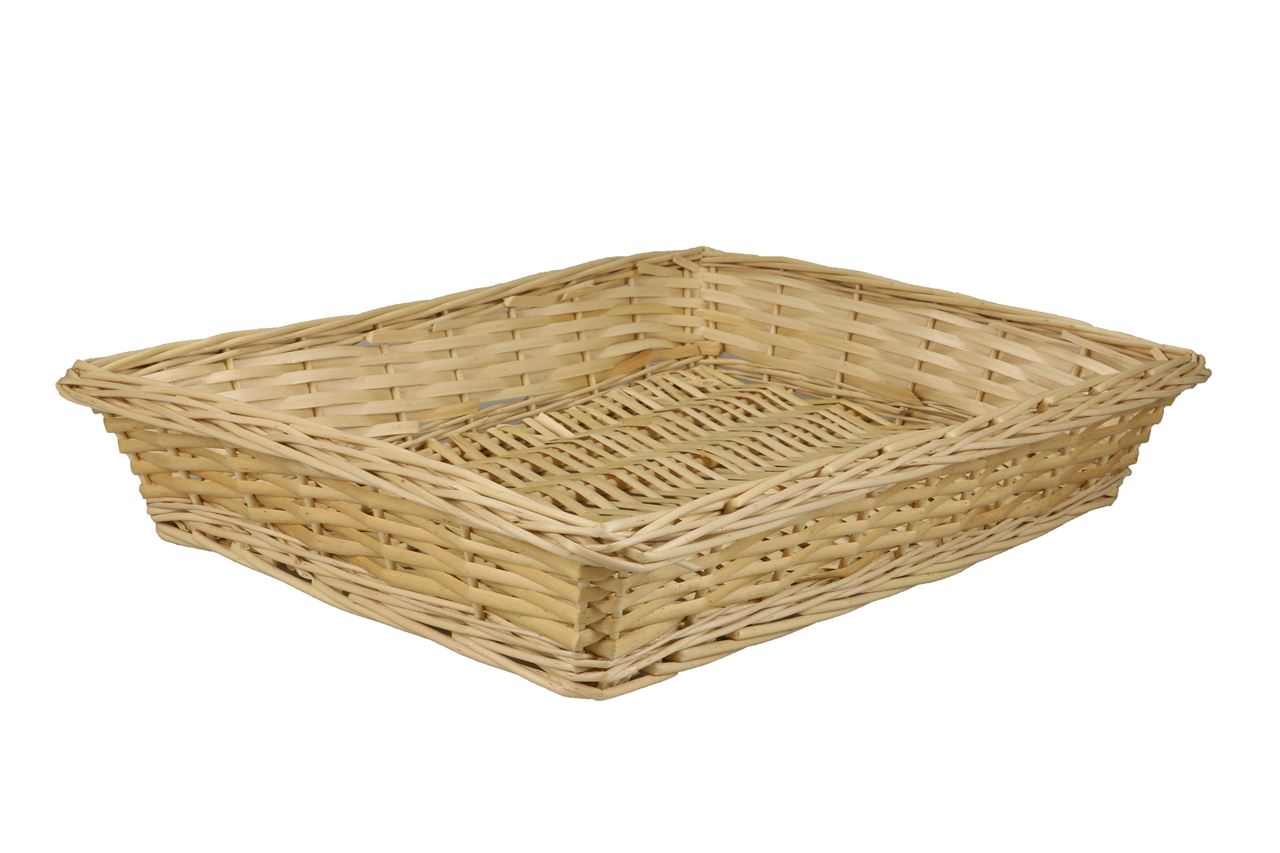 Afbeeldingen van Mand rechthoek wilg 41x32x8 cm