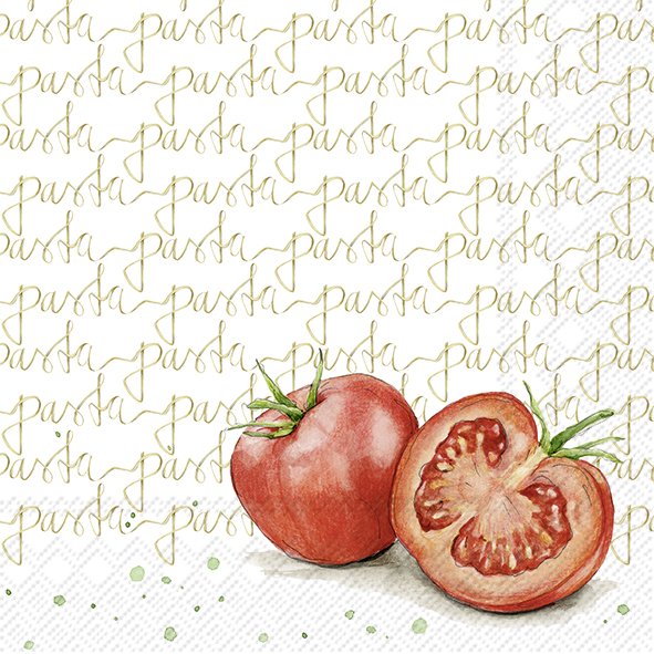 Afbeeldingen van Pak à 20 servetten 33x33 cm 3 laags Pasta (uc)