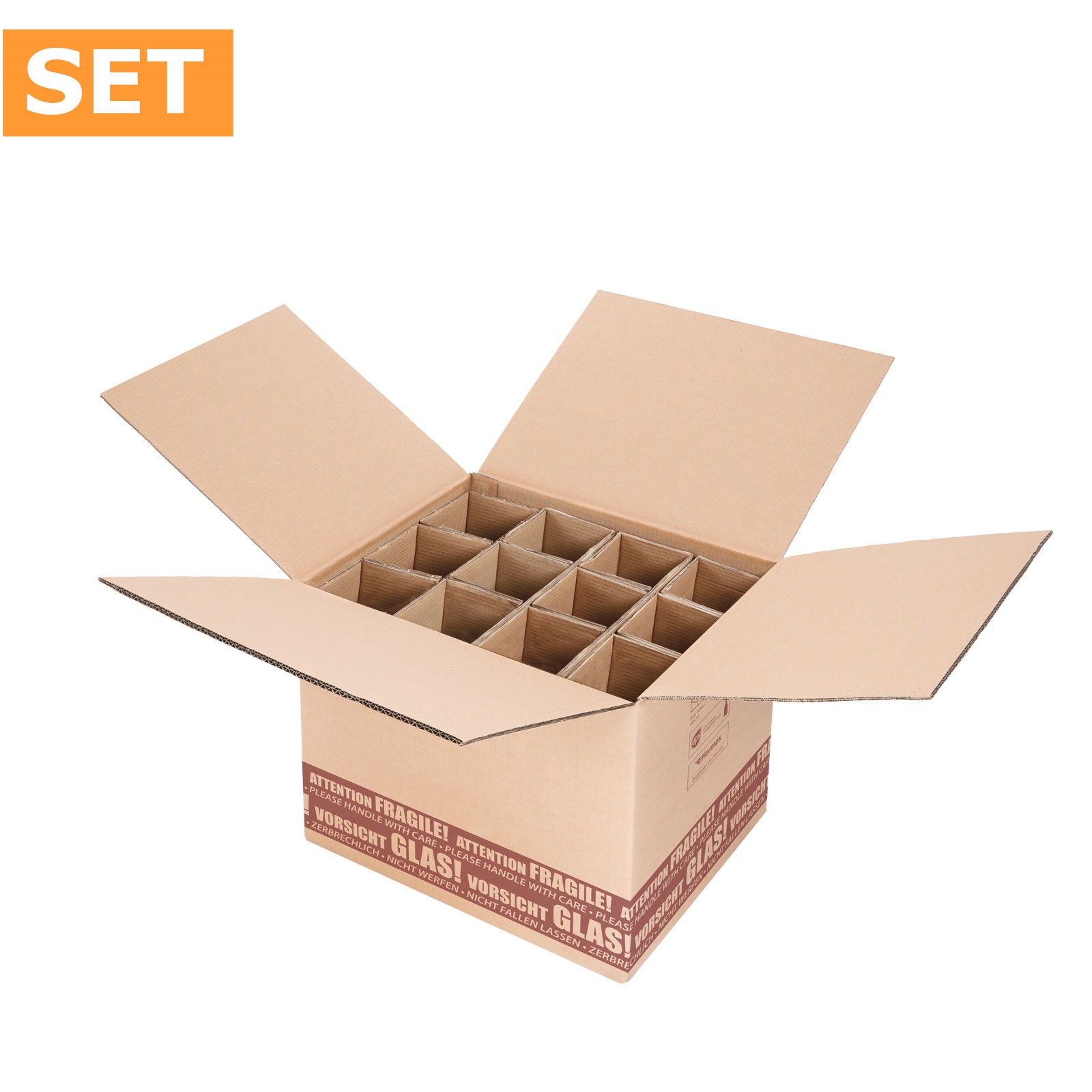 Afbeeldingen van Verzenddoos voor 12 flessen incl. interieur