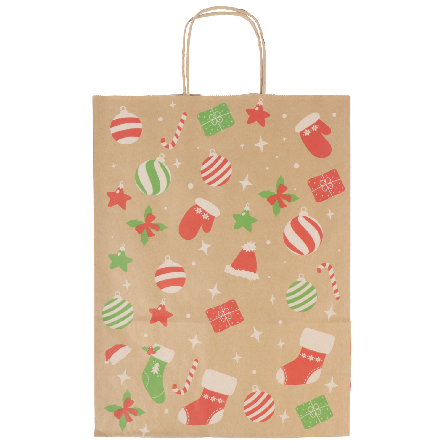 Afbeeldingen van Pak à 25 kersttas 26+12x35 cm North Pole