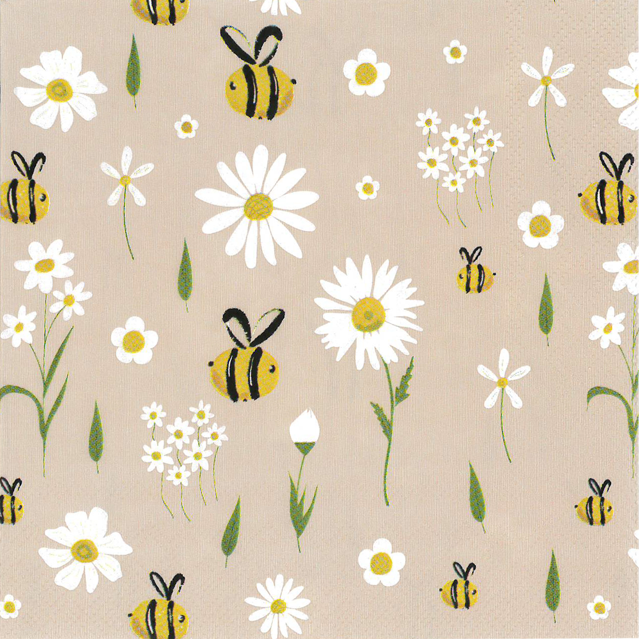 Afbeeldingen van Pak à 20 servetten 33x33 cm Honey 2 assorti