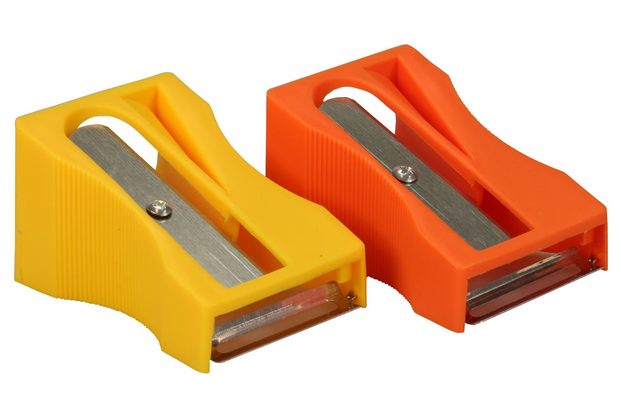 Afbeeldingen van Puntenslijper / dunschiller 7,5x5,5x4,5 cm assorti kleuren