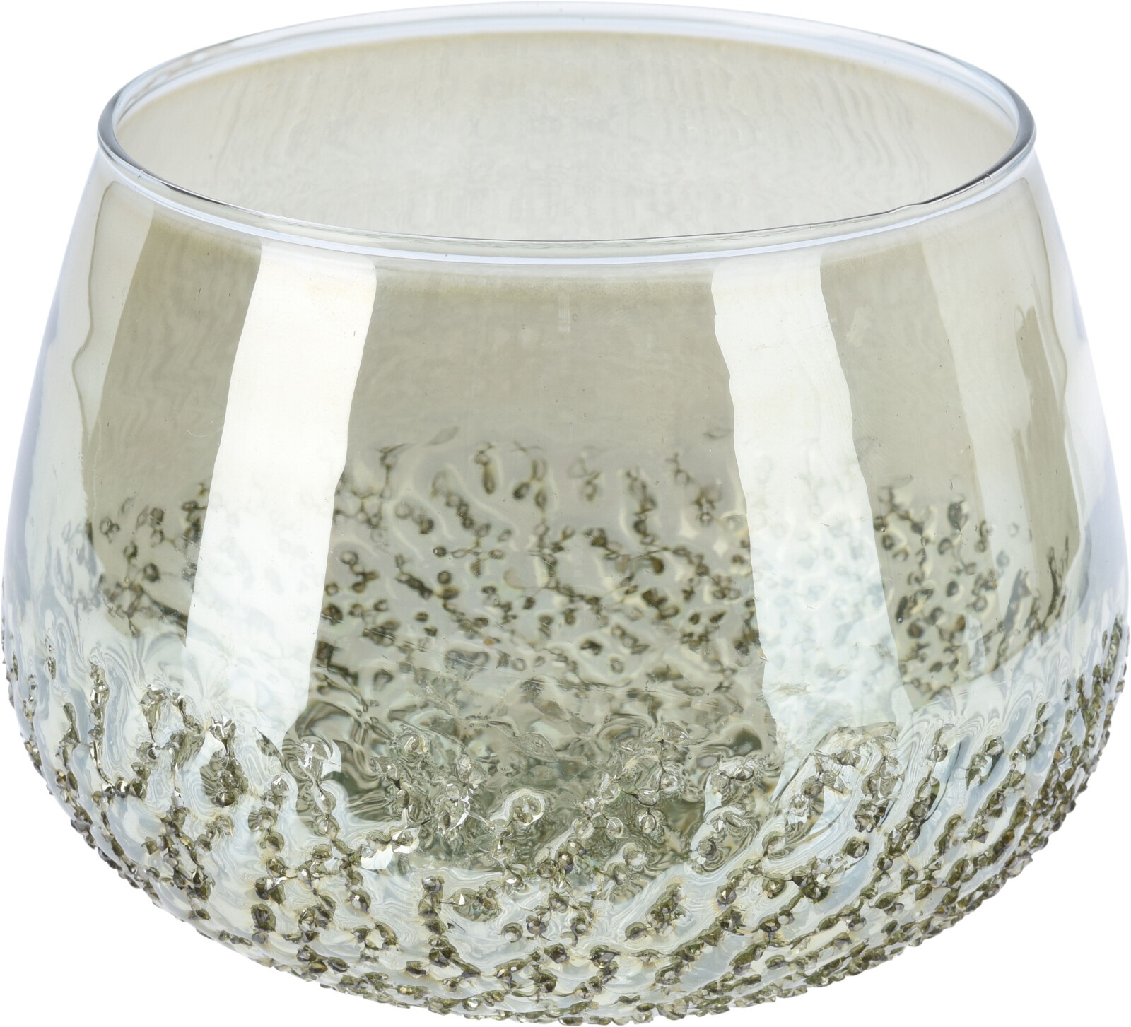 Afbeeldingen van Waxinelichthouder 11x8 cm lichtgroen glas