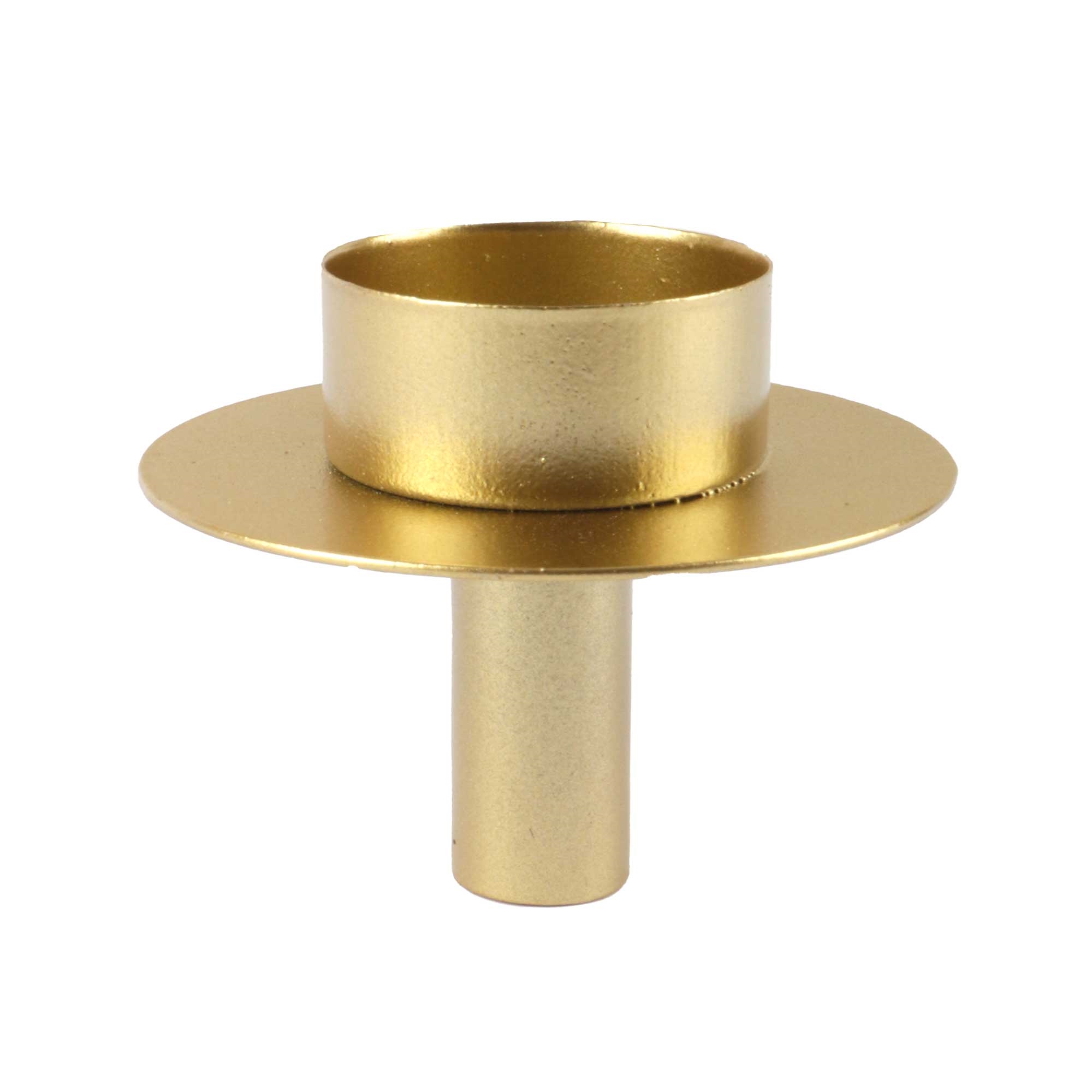 Afbeeldingen van Metalen waxinelichthouder voor fles 8x6 cm goud