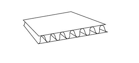 Afbeeldingen van Tussenleg vel / Gerilde plaat 63,4x35,5 cm 