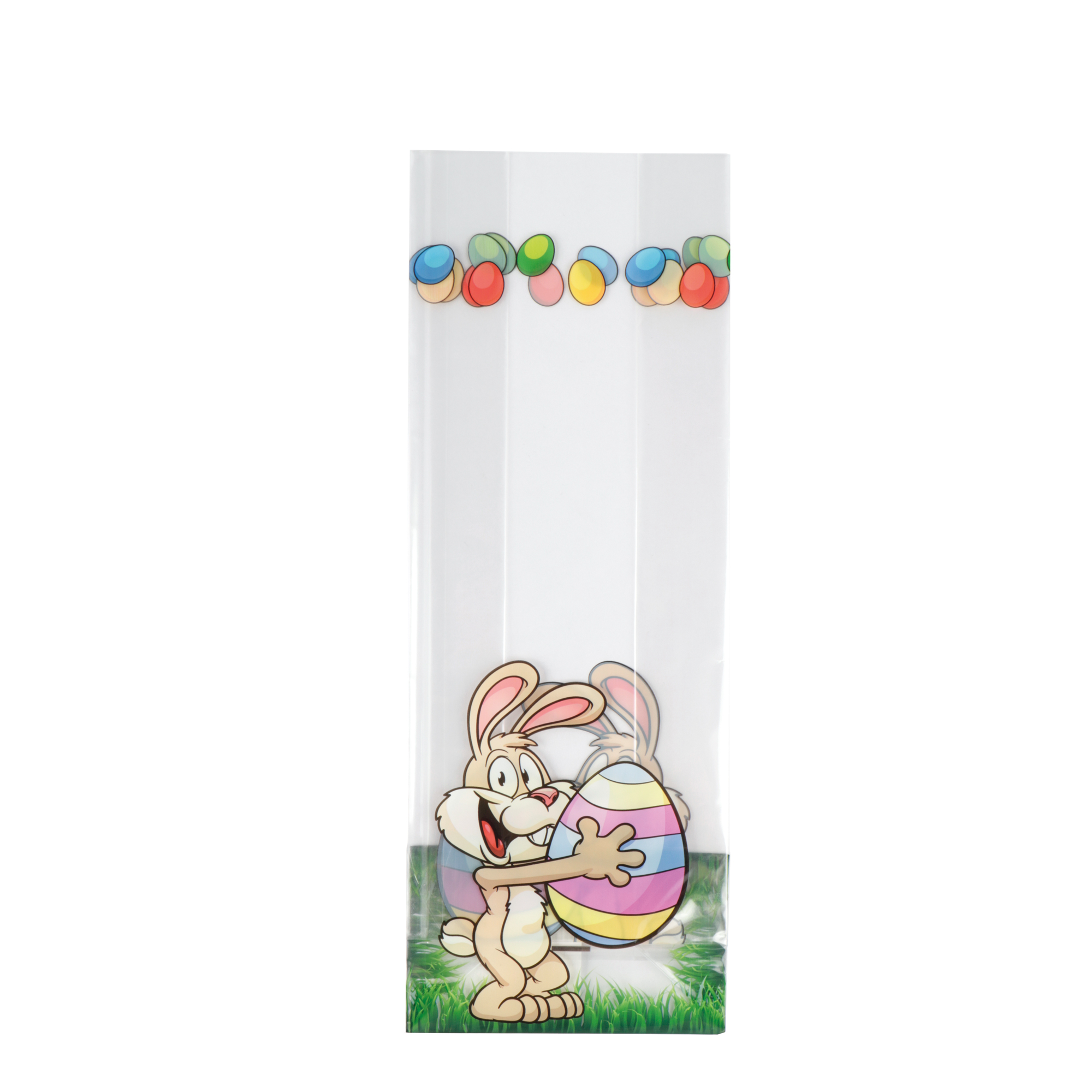 Afbeeldingen van Pak à 100 blokbodemzak 8+5x25 cm 40 my Pasen