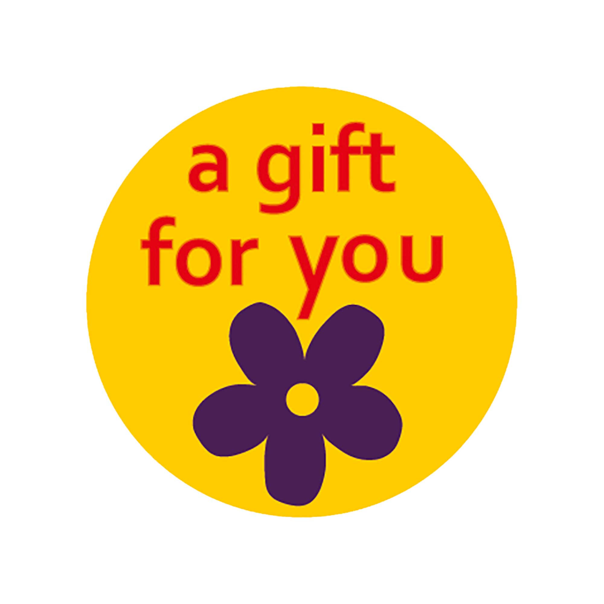 Afbeeldingen van Ds à 250 kado etiket 3,9 cm A gift for you