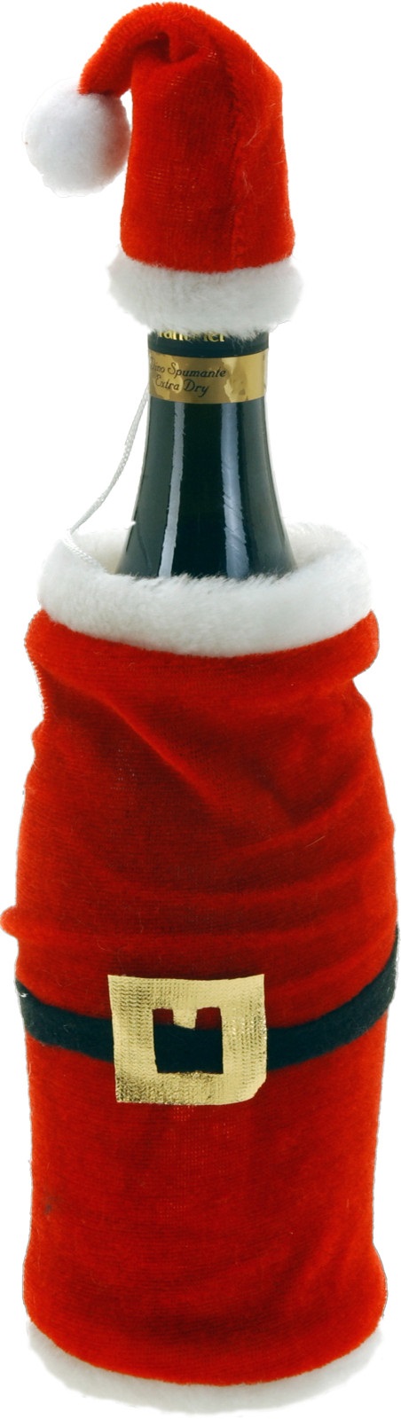 Afbeeldingen van Zak à 24 fleszak velours kerstmanpak en muts (ucl)