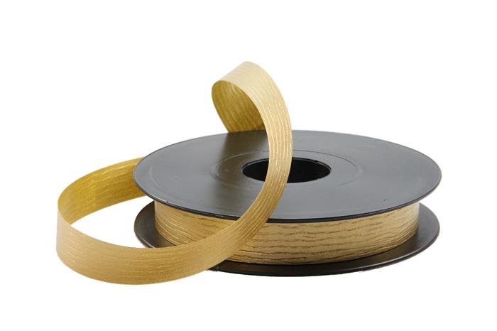Afbeeldingen van Rol lint paperlook 20 mm 75 mtr metallic goud