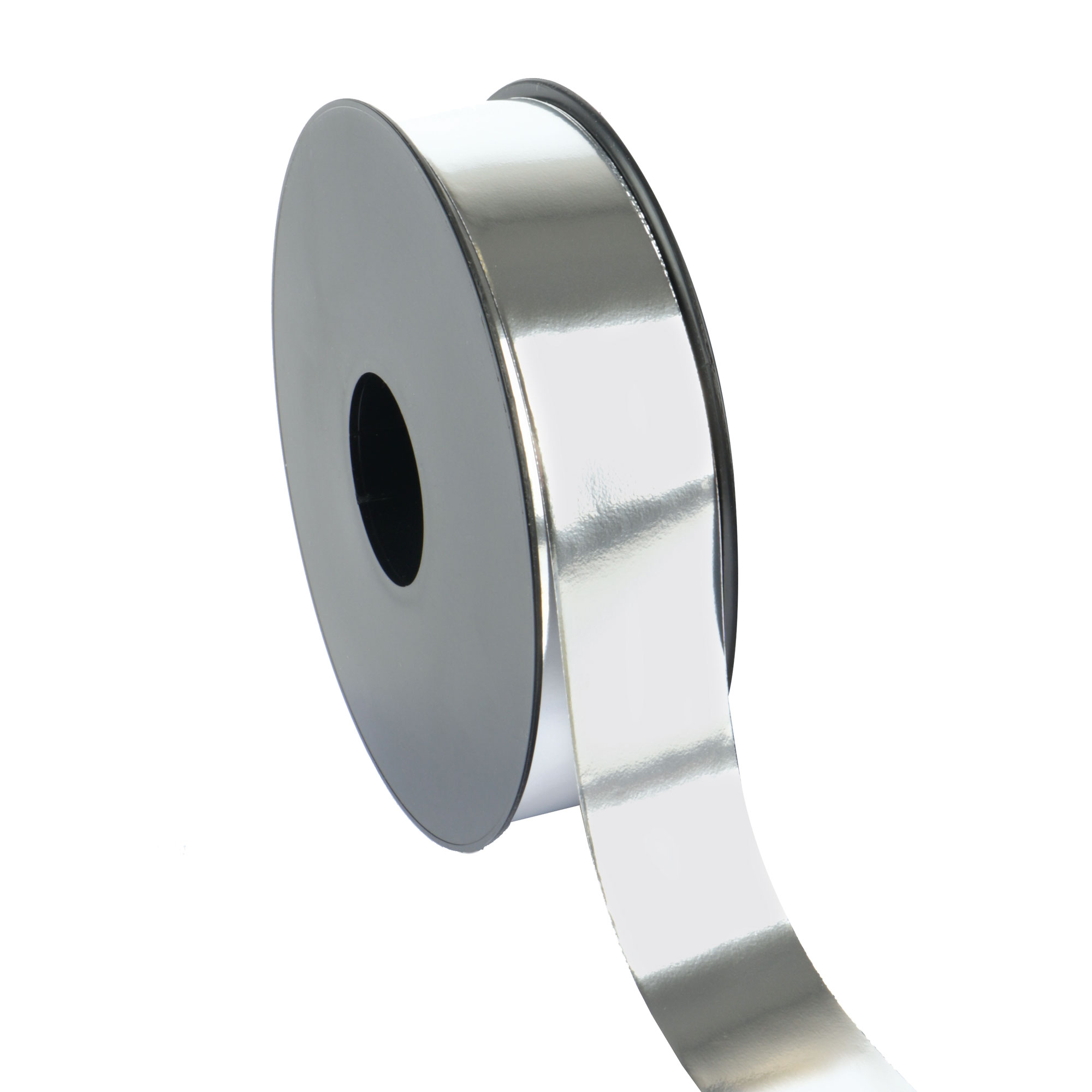 Afbeeldingen van Rol krullint 30 mm 100 mtr metallic zilver