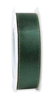 Afbeeldingen van Rol satijnlint 25 mm 20 mtr glitter donkergroen