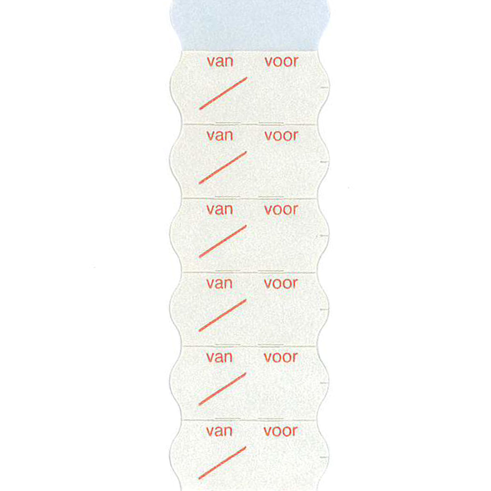 Afbeeldingen van Pak à 9000 prijsetiket 2,6x1,2 cm wit permanent van/voor (Tovel/Evo)