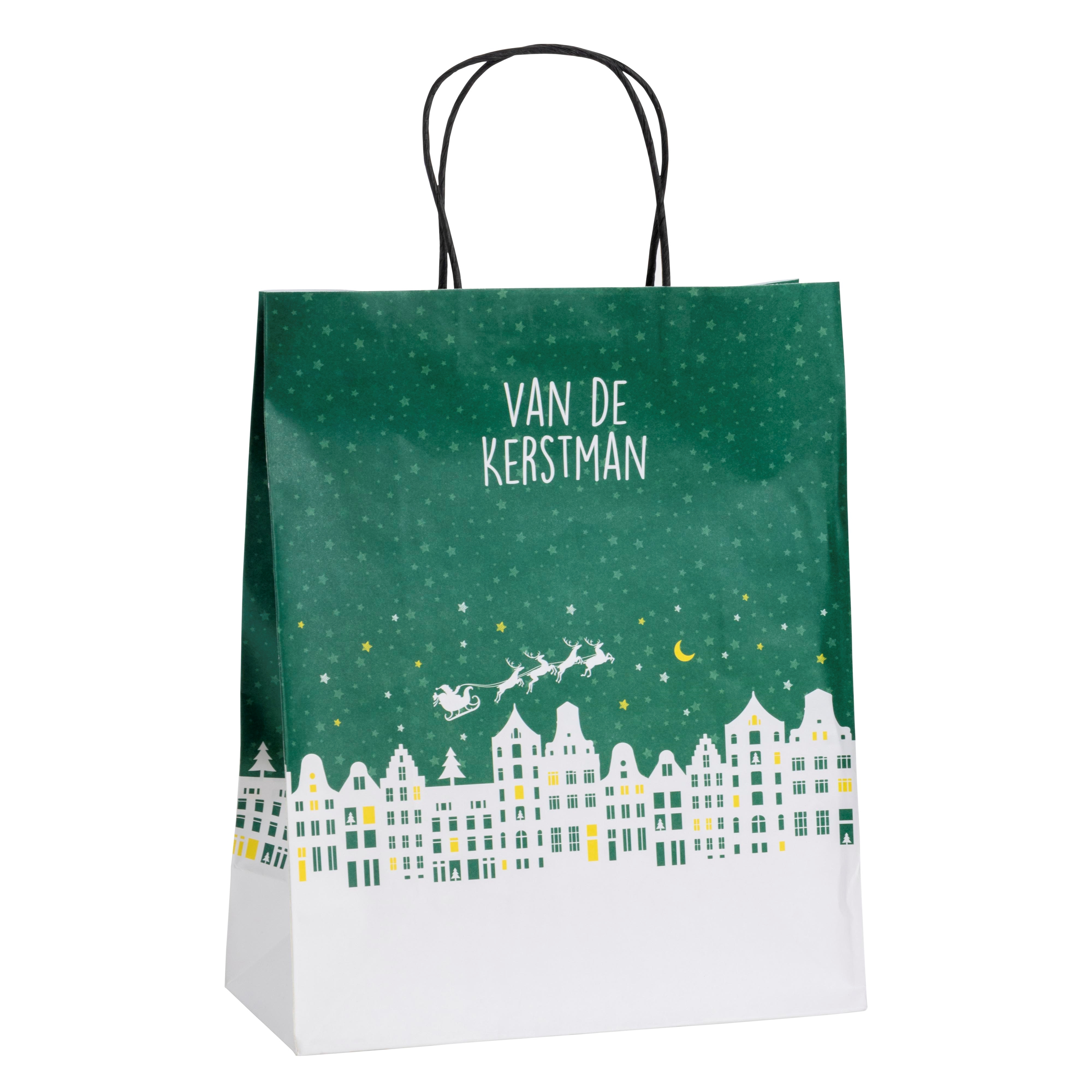 Afbeeldingen van Ds à 25 draagtas 26+12x32 cm Van de Kerstman (uc)