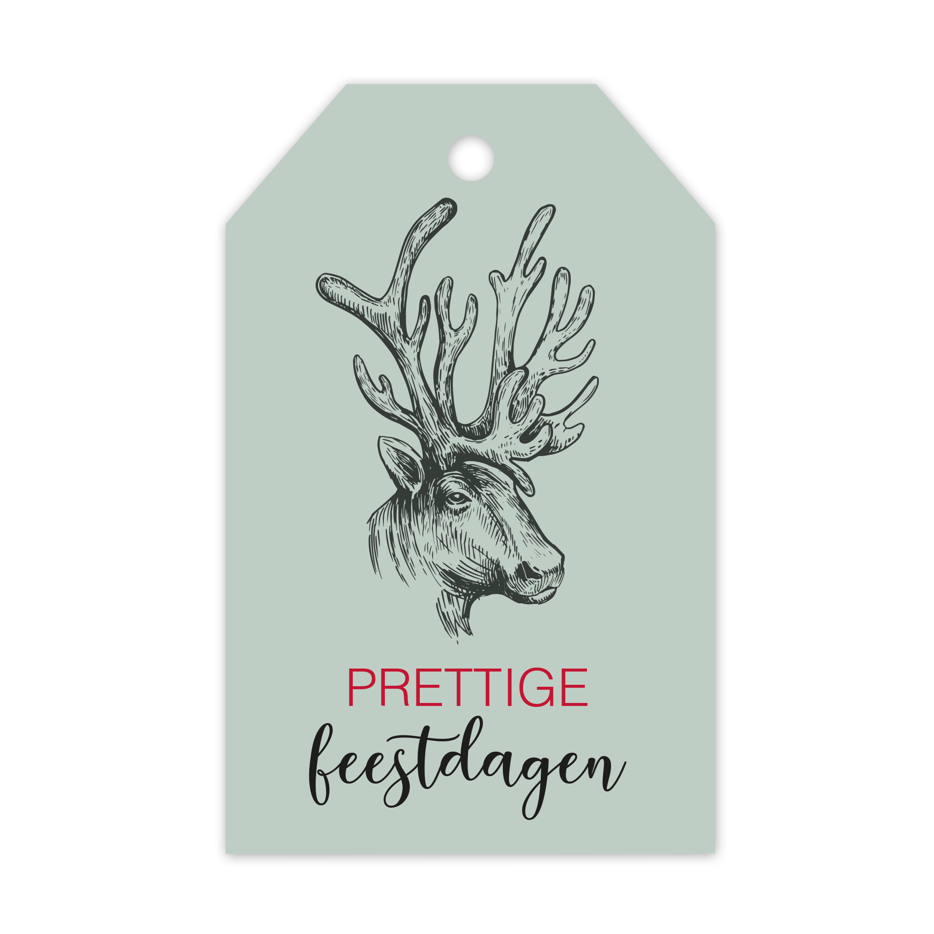 Afbeeldingen van Pak à 20 kadokaartjes 5,2x8,2 cm Prettige Feestdagen (ucl)