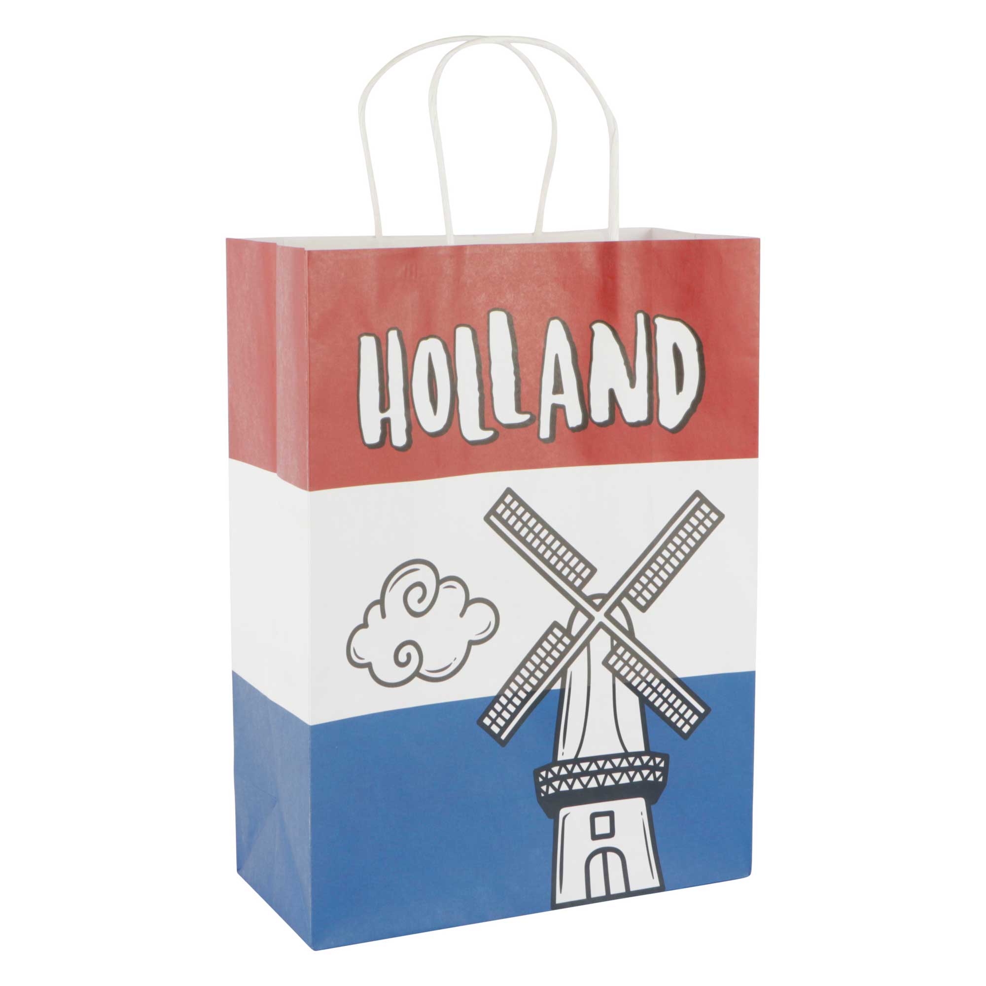 Afbeeldingen van Ds à 25 papieren tas 26+12x35 cm Holland