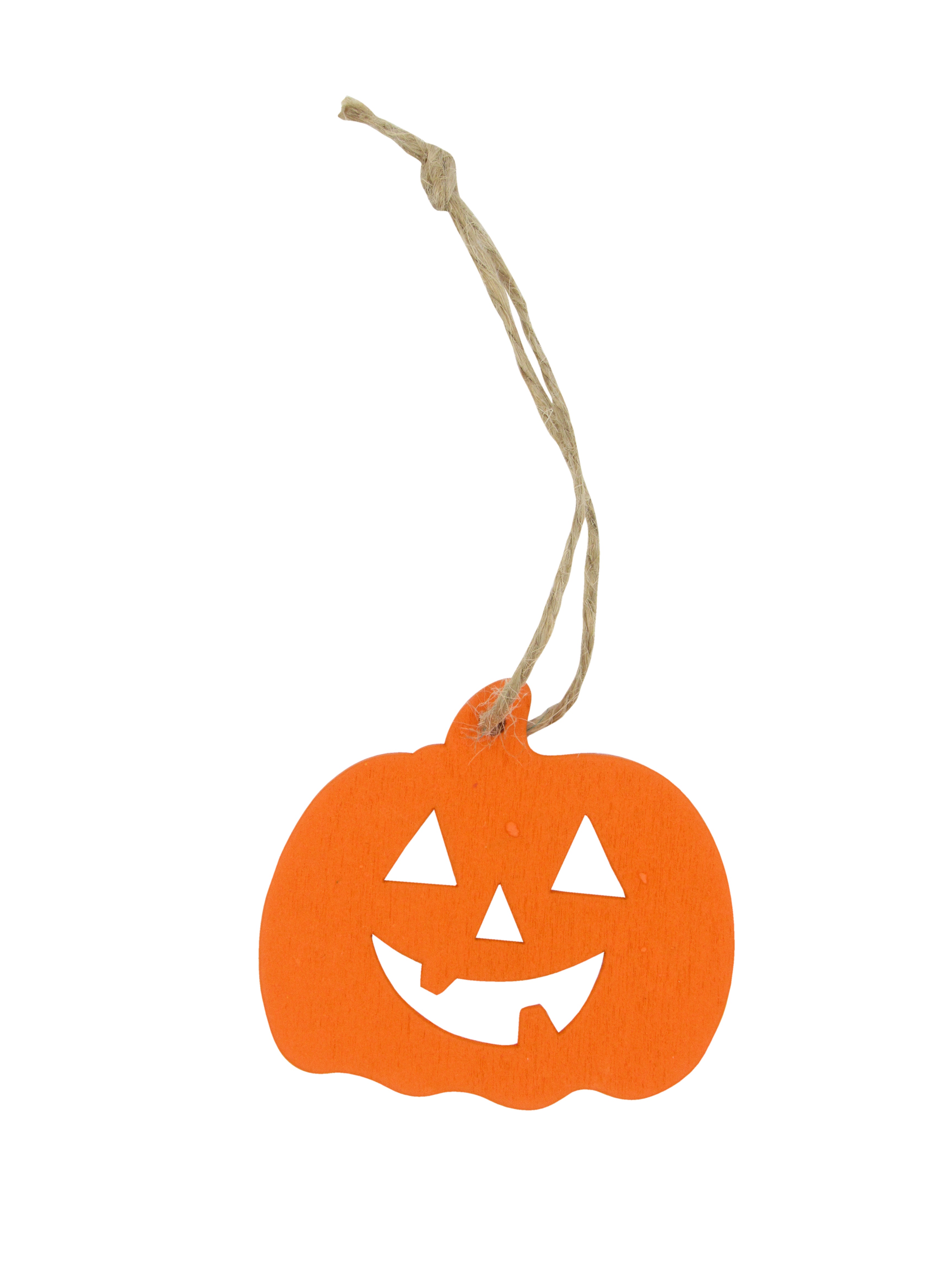 Afbeeldingen van Zak à 24 houten hanger 5,5x5 cm Pompoen