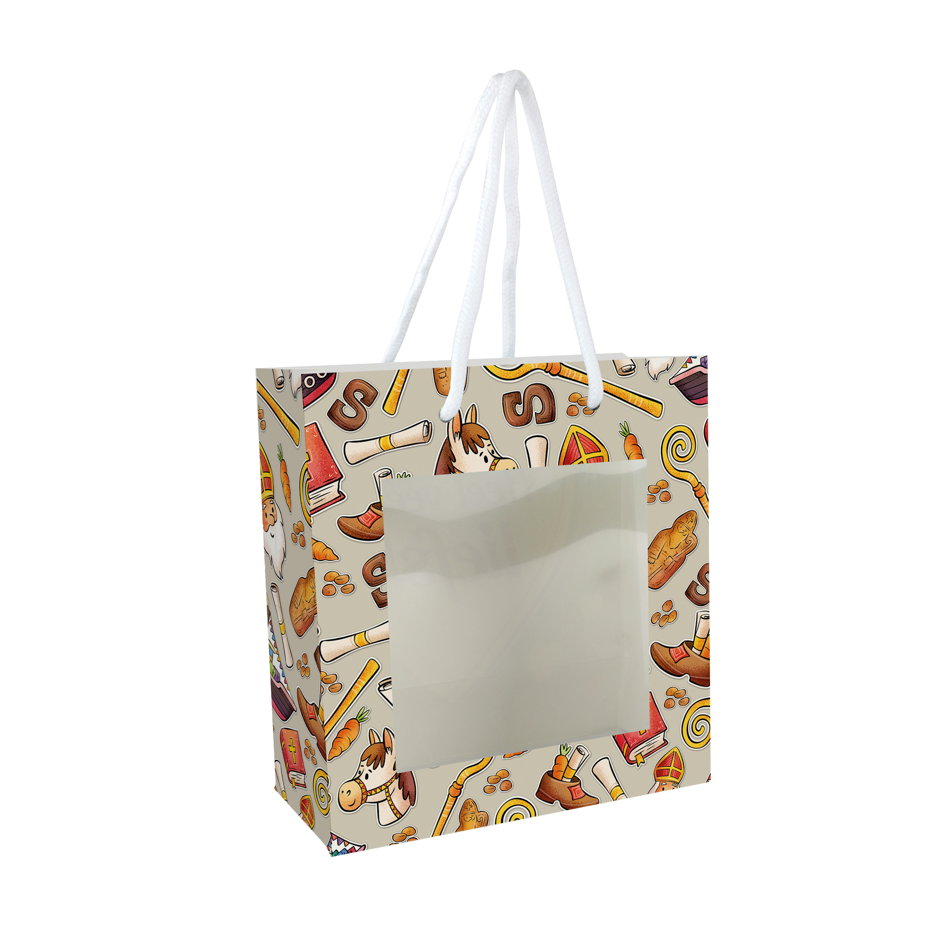 Afbeeldingen van Ds à 25 venstertas 18+8x19 cm Sint 