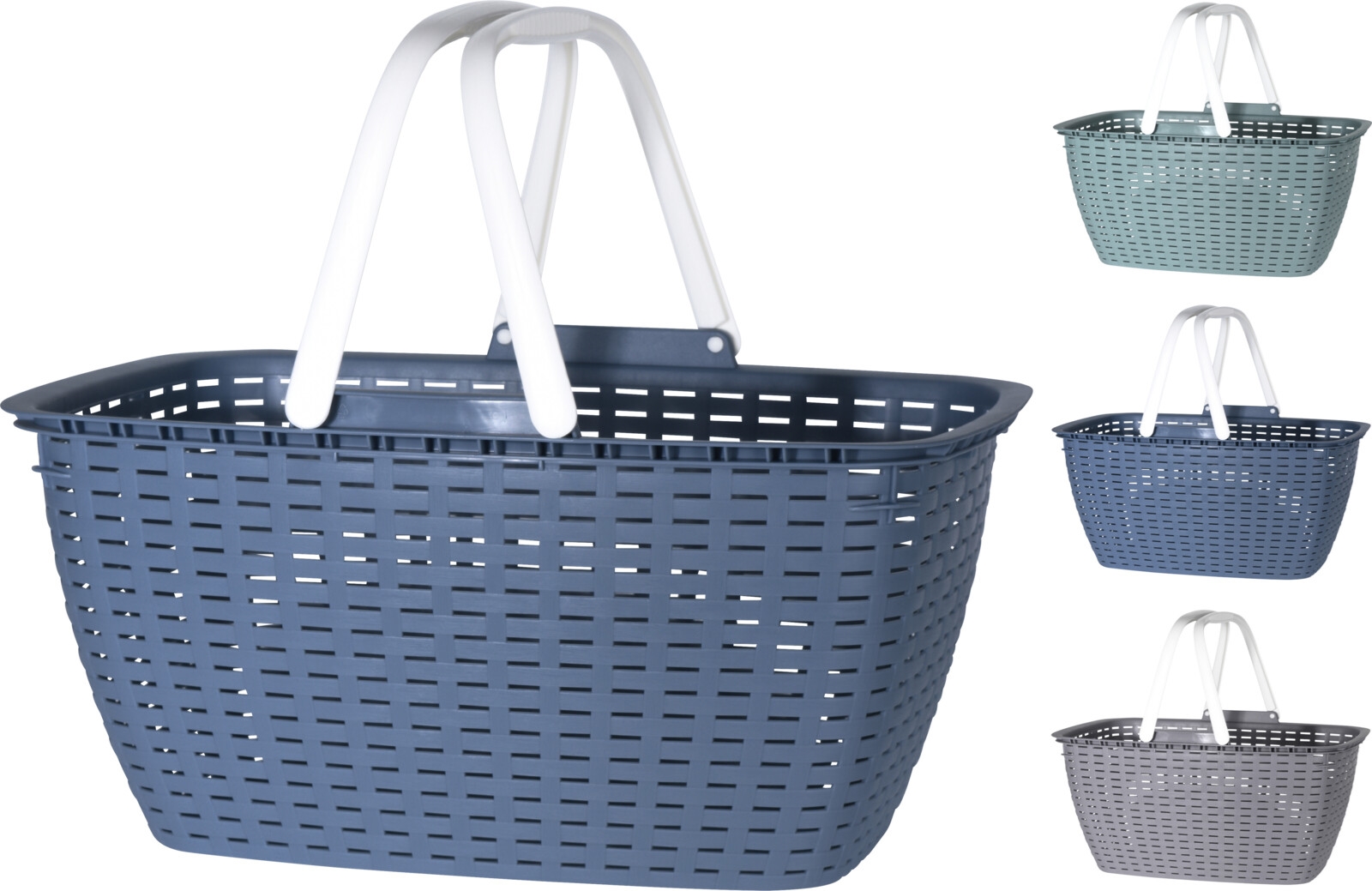 Afbeeldingen van Boodschappenmand rechthoek 43x32x21,5 cm kunststof assorti