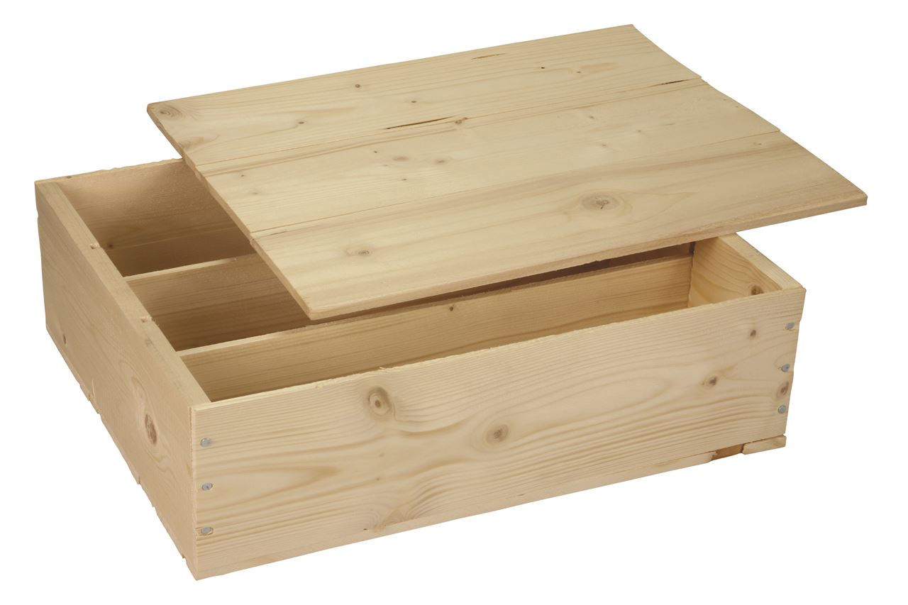 Afbeeldingen van Kist met los deksel, 3 fles 