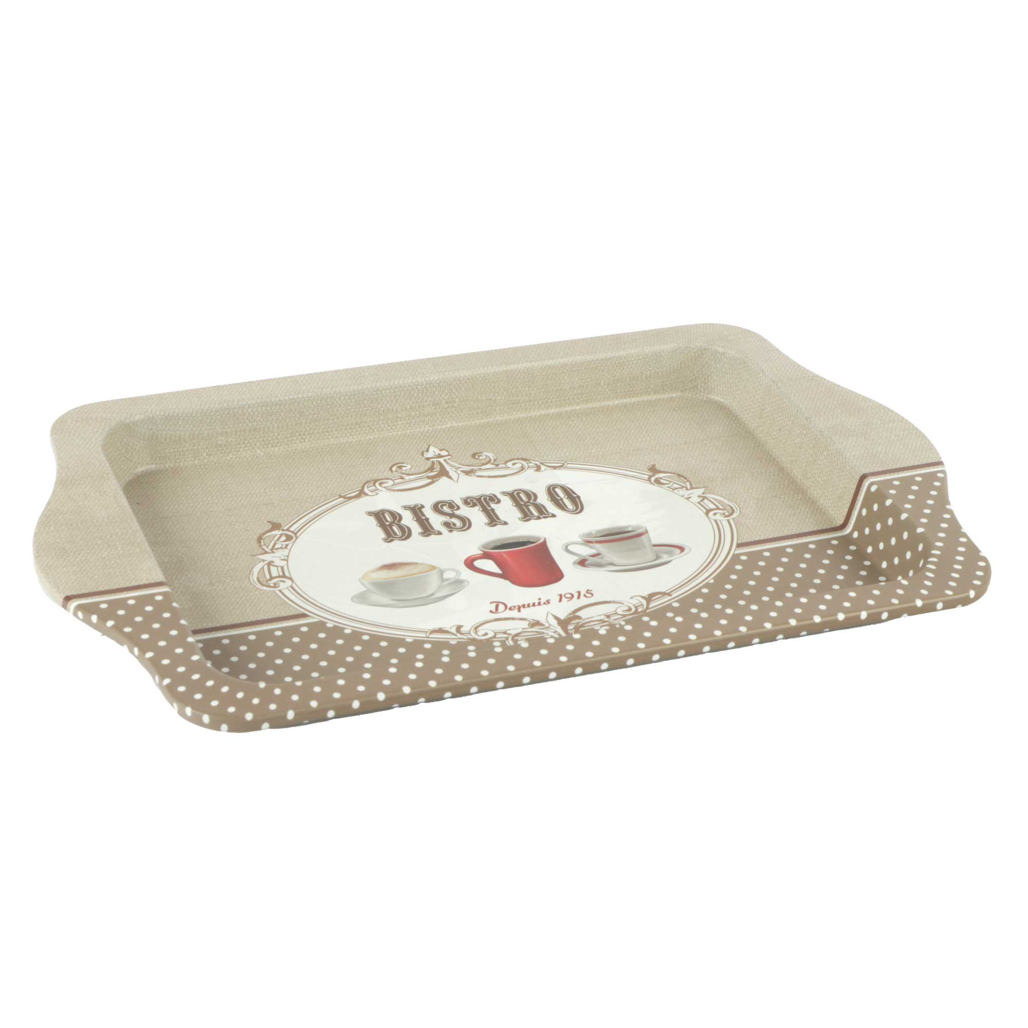 Afbeeldingen van Dienblad metaal 25x16x2,8 cm Bistro