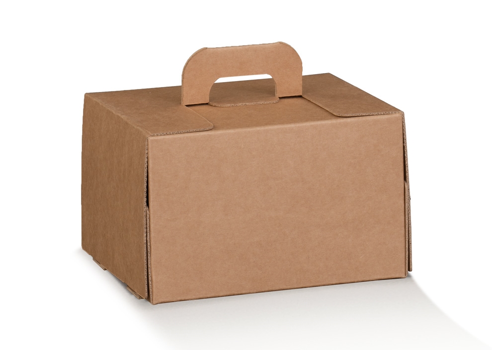 Afbeeldingen van Pak à 10 draagdoos 16+14x10 cm naturel